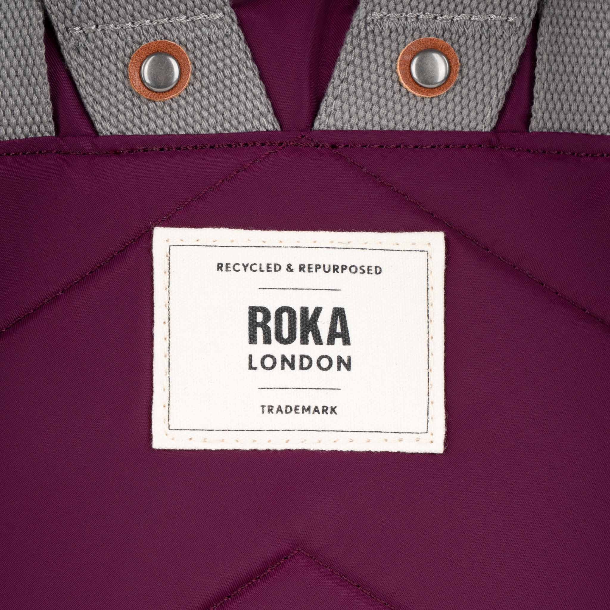 Roka London Canfield ryggsekk royal burgundy rulletopp