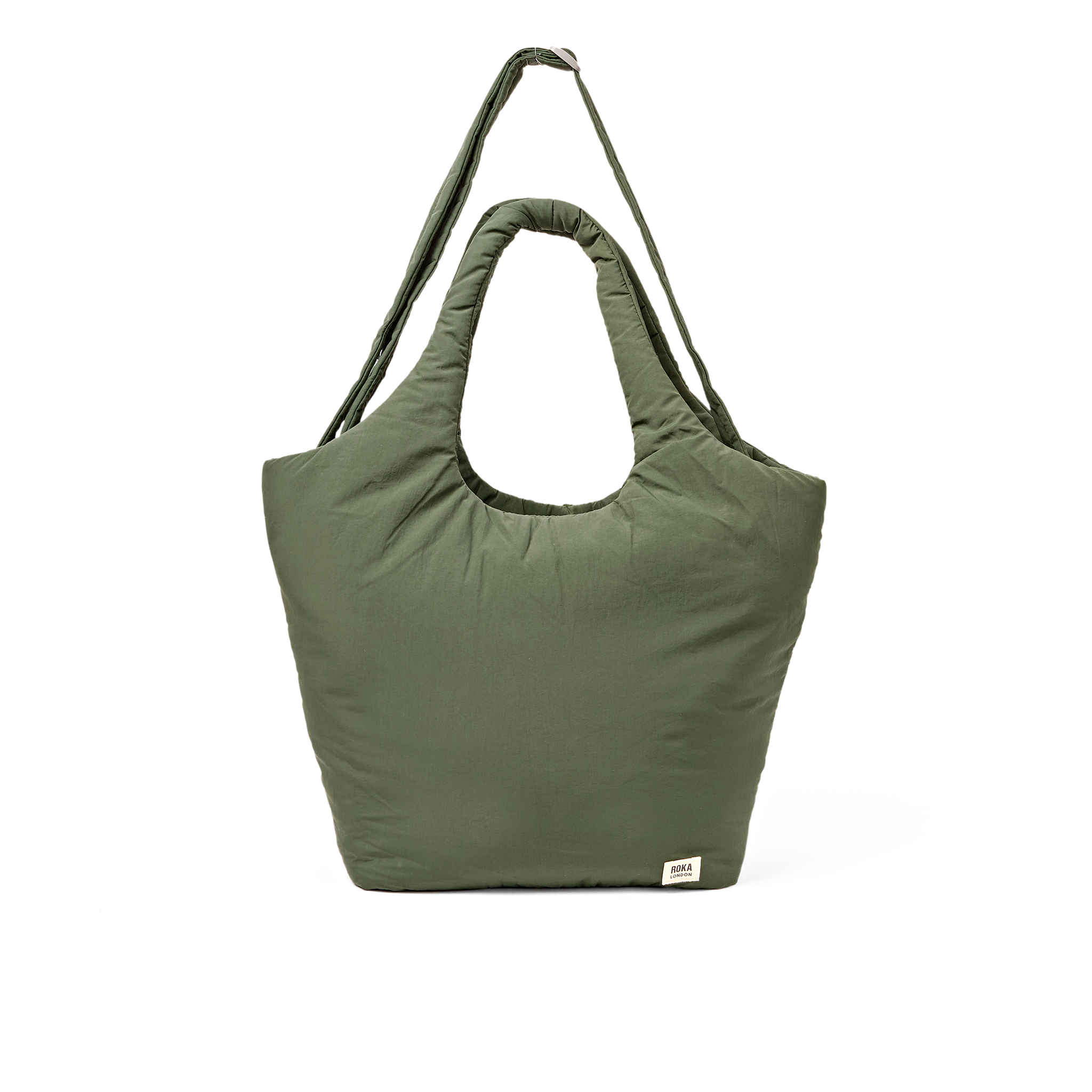 Roka London Oxford skulderveske Medium Olive vattert