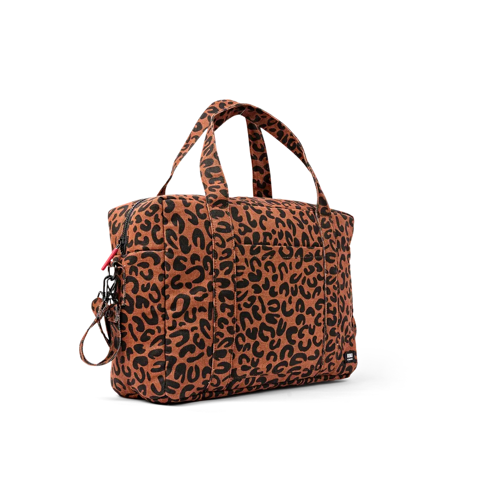 Roka London Somerset skulderveske Large scarlet leopard vanntett