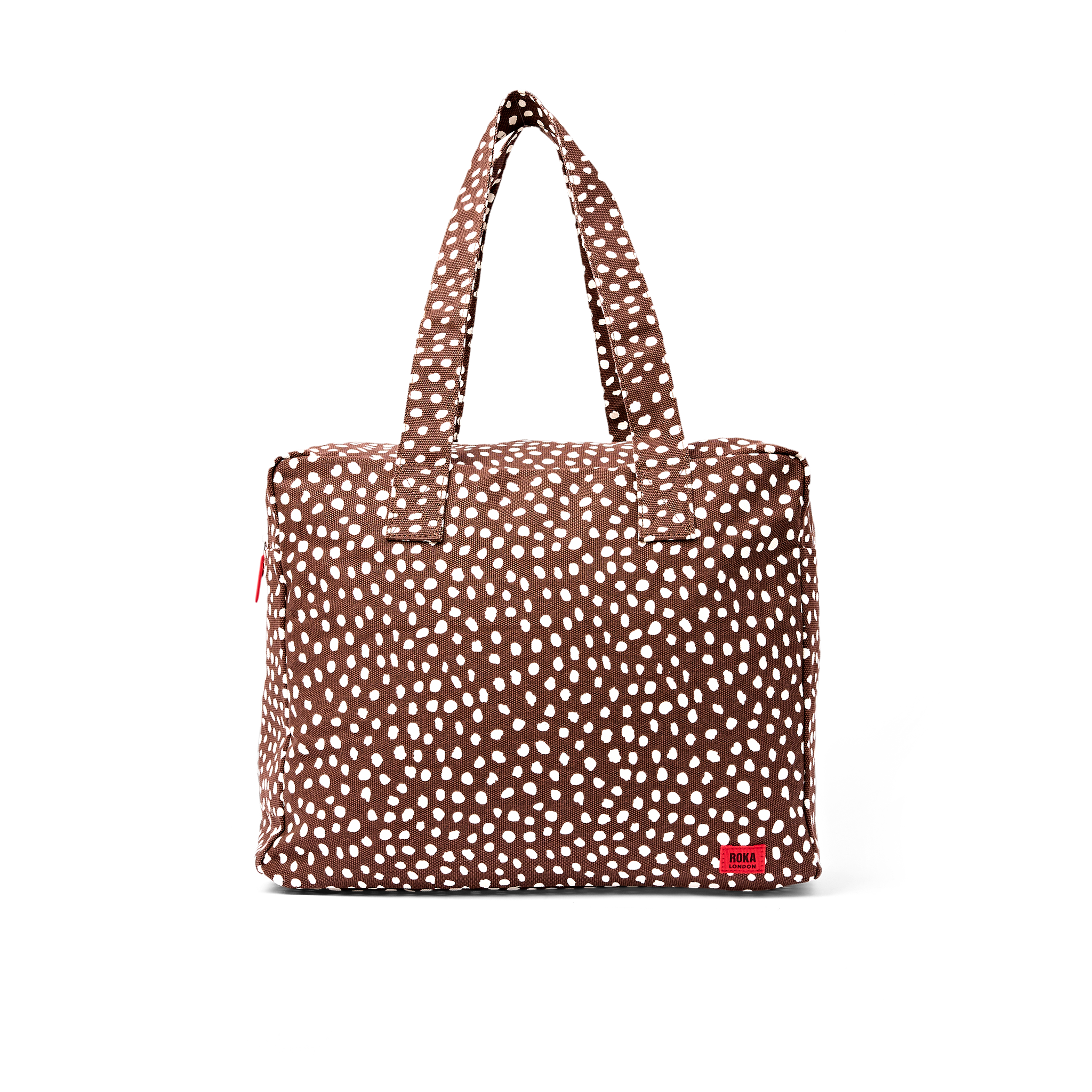Roka London Sloane skulderveske Medium Brown Spot 24 liter