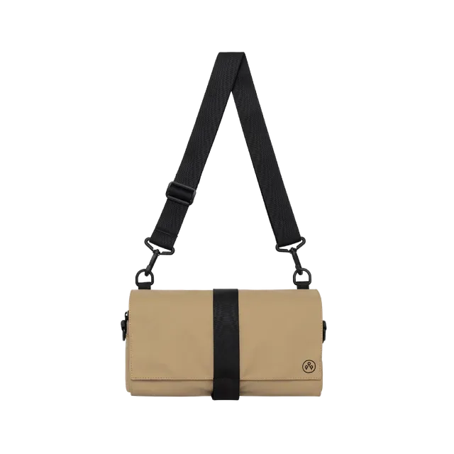 KIWEE Triangle Sling skulderveske Tan 3 liter vannavvisende