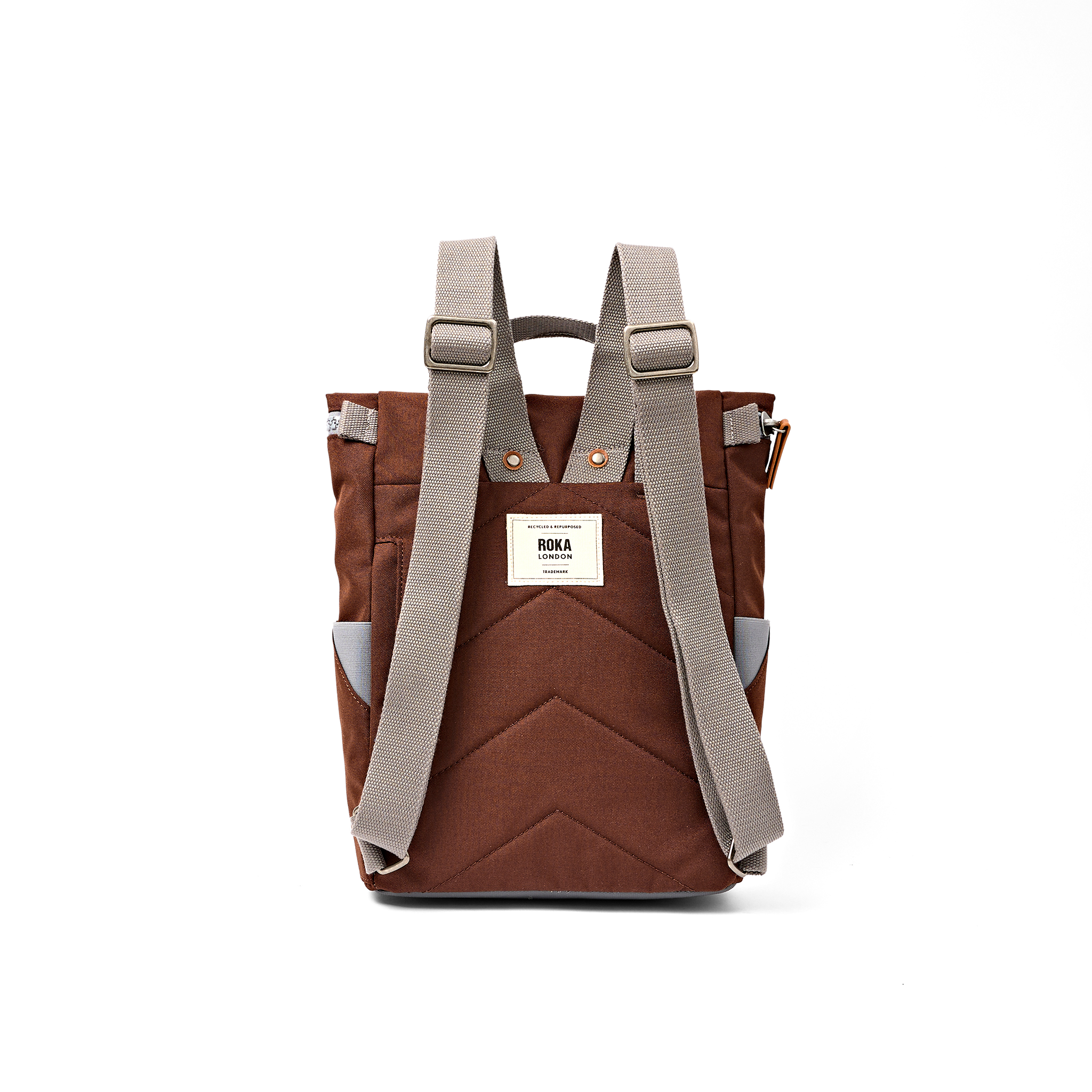 Roka London Finchley A ryggsekk large sjokoladebrun roll-top