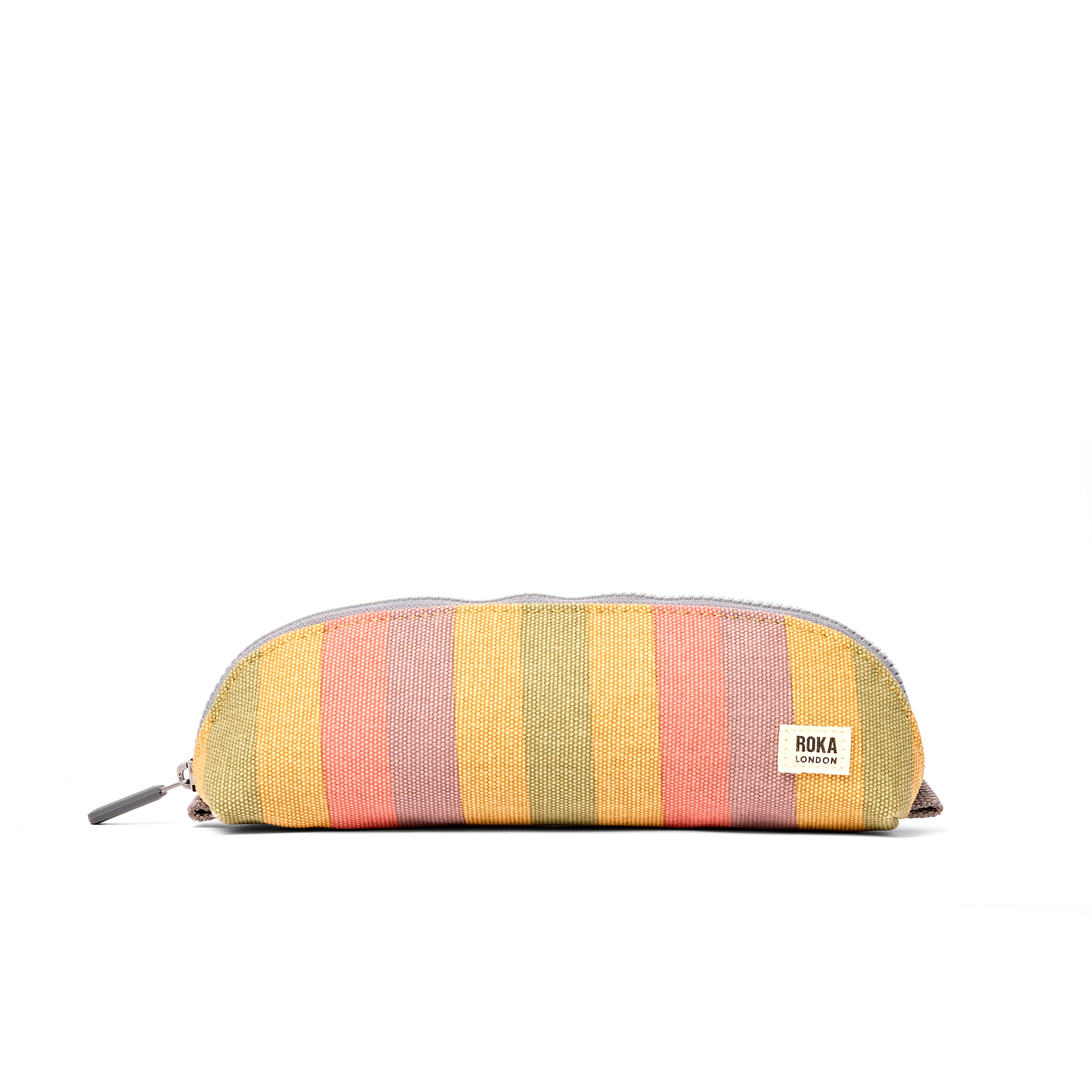 Roka London Tate Pouch mappe faded multi stripe small bomull