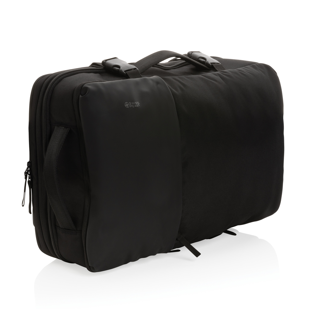 Swiss Peak Aware RPET 15,6" ryggsekk svart ekspanderbar weekend