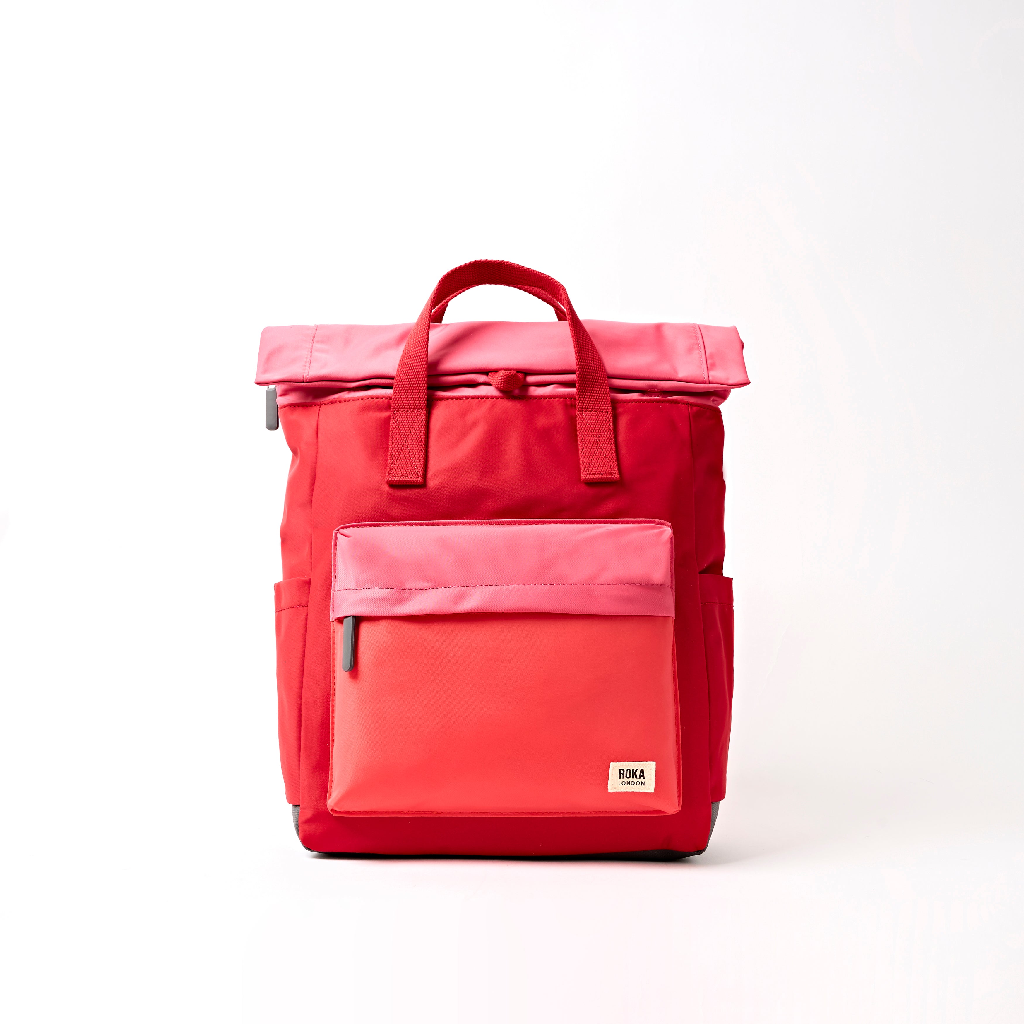 Roka London Canfield Roll Top ryggsekk Small Red Tonal 9,8 l