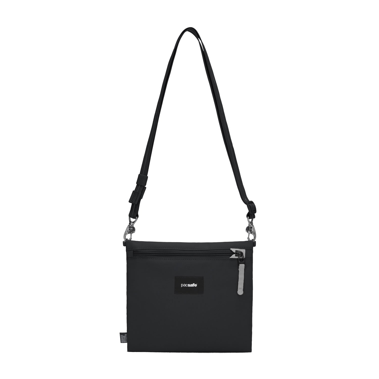 Pacsafe GO crossbody pouch skulderveske jet black tyverisikker
