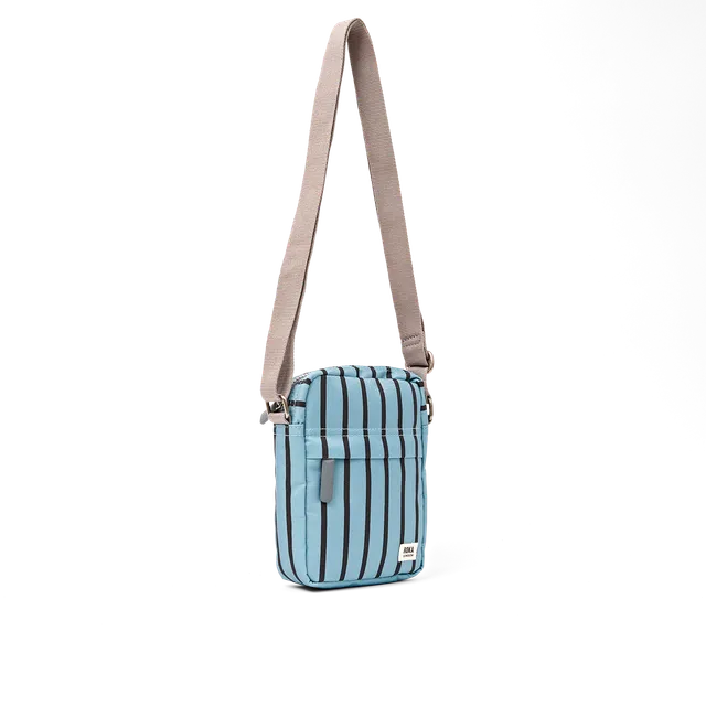 Roka London Bond skulderveske small blå stripe vanntett