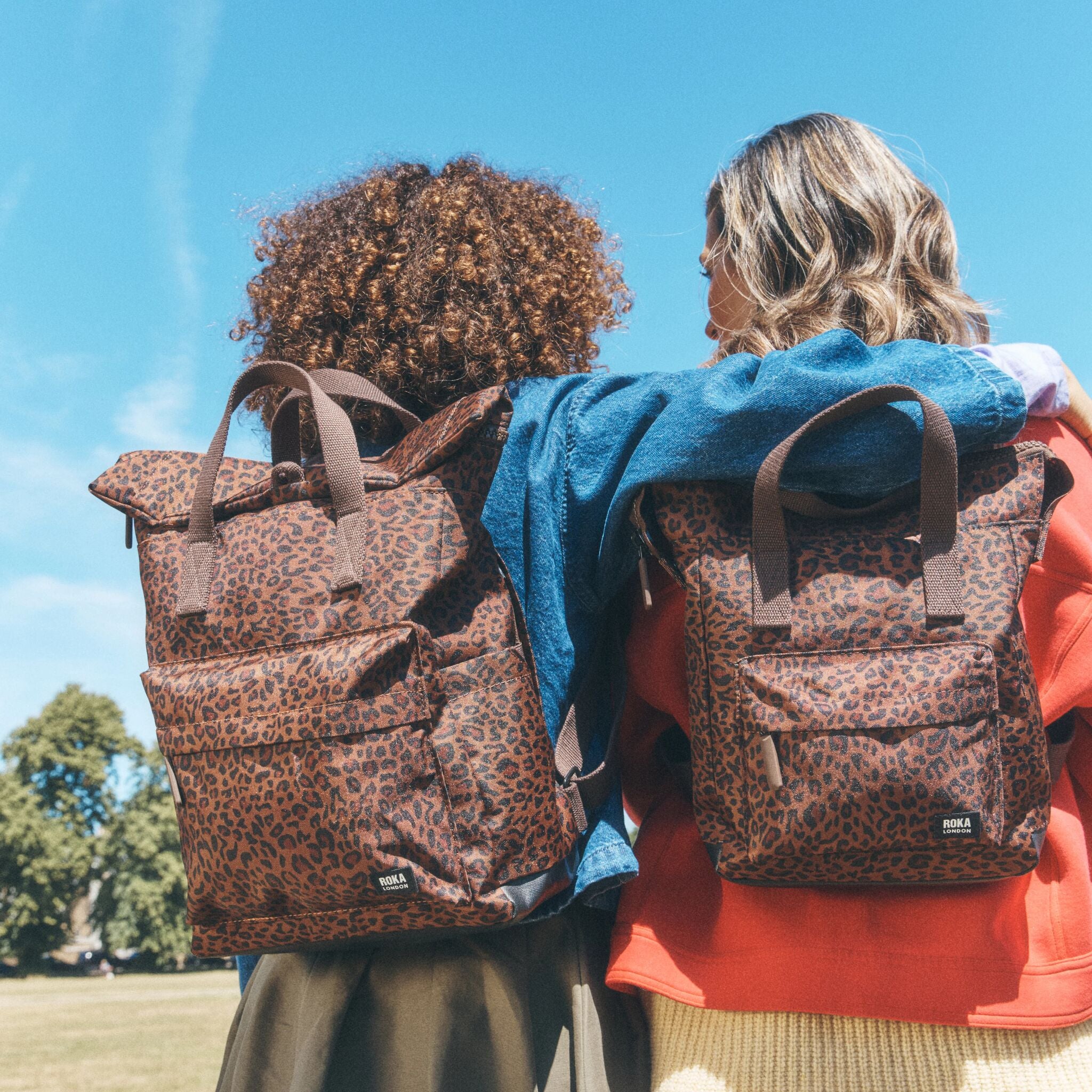 Roka London Canfield Roll Top ryggsekk Mini Leopard Small værbestandig