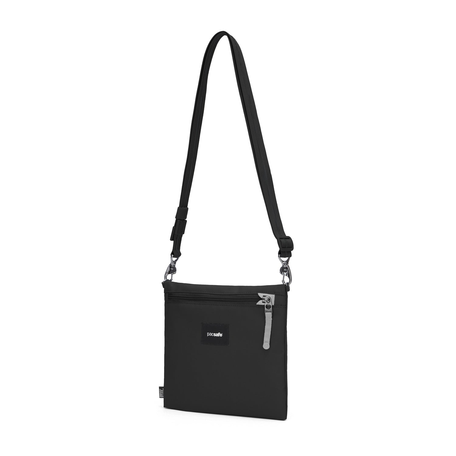 Pacsafe GO crossbody pouch skulderveske jet black tyverisikker