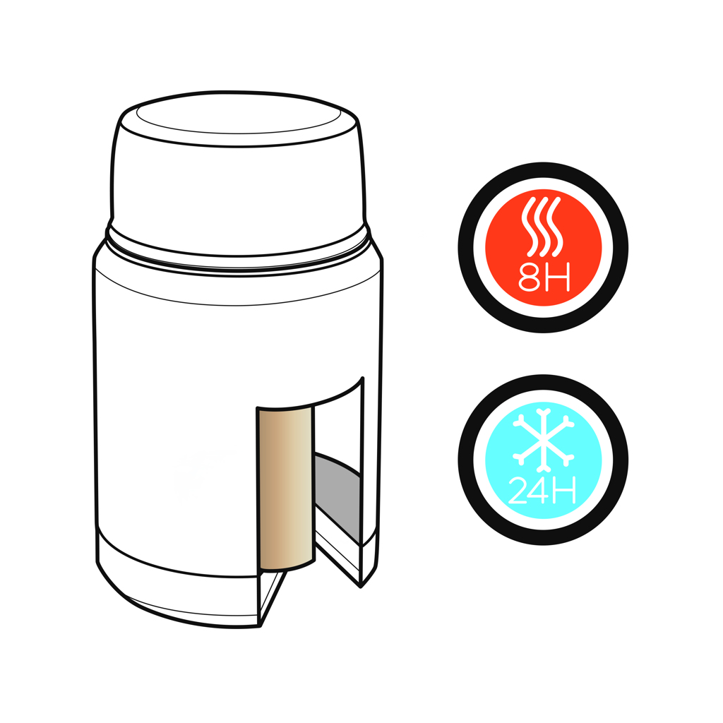 Swiss Peak Elite mattermos 500 ml svart vakuumisolert