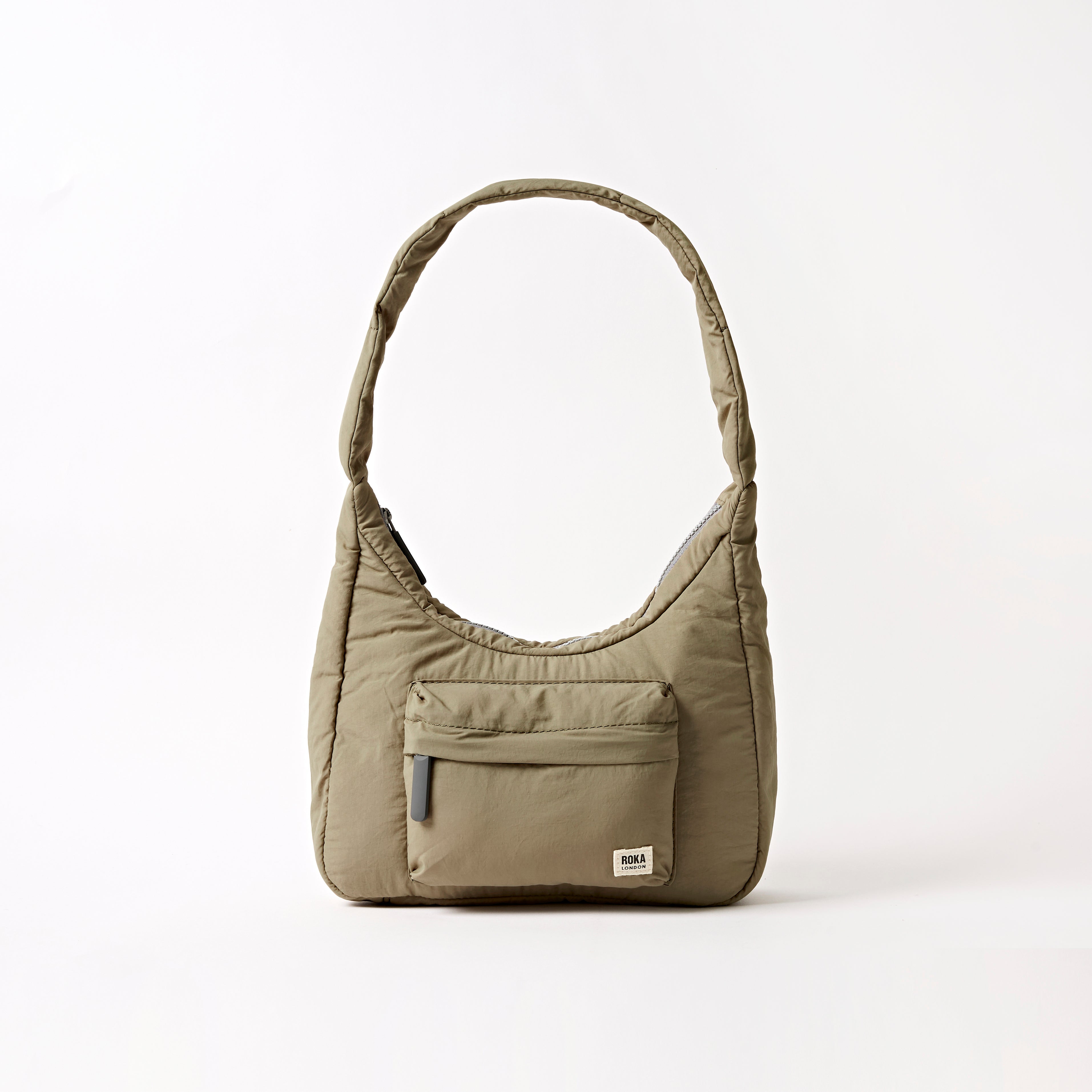Roka London Belsize Small håndveske Taupe puffy