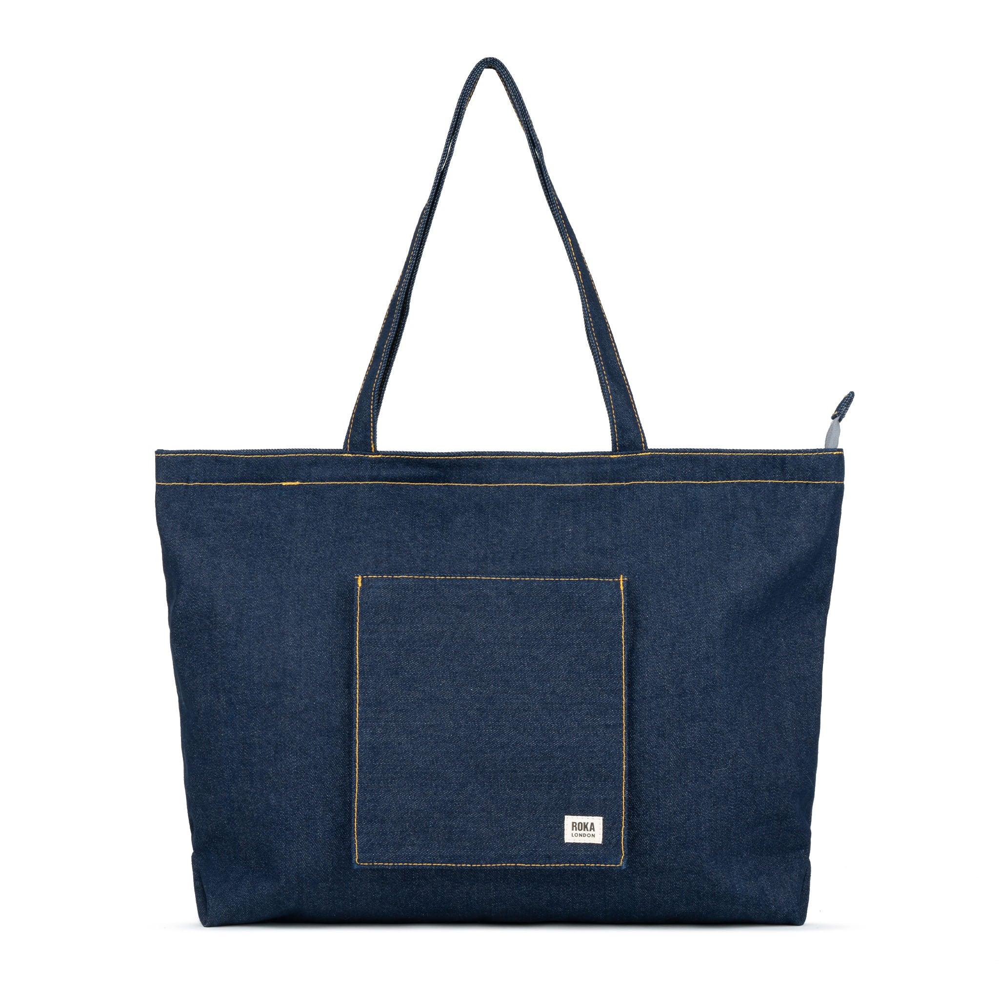 Roka London Portobello tote Large dark wash denim 19 liter
