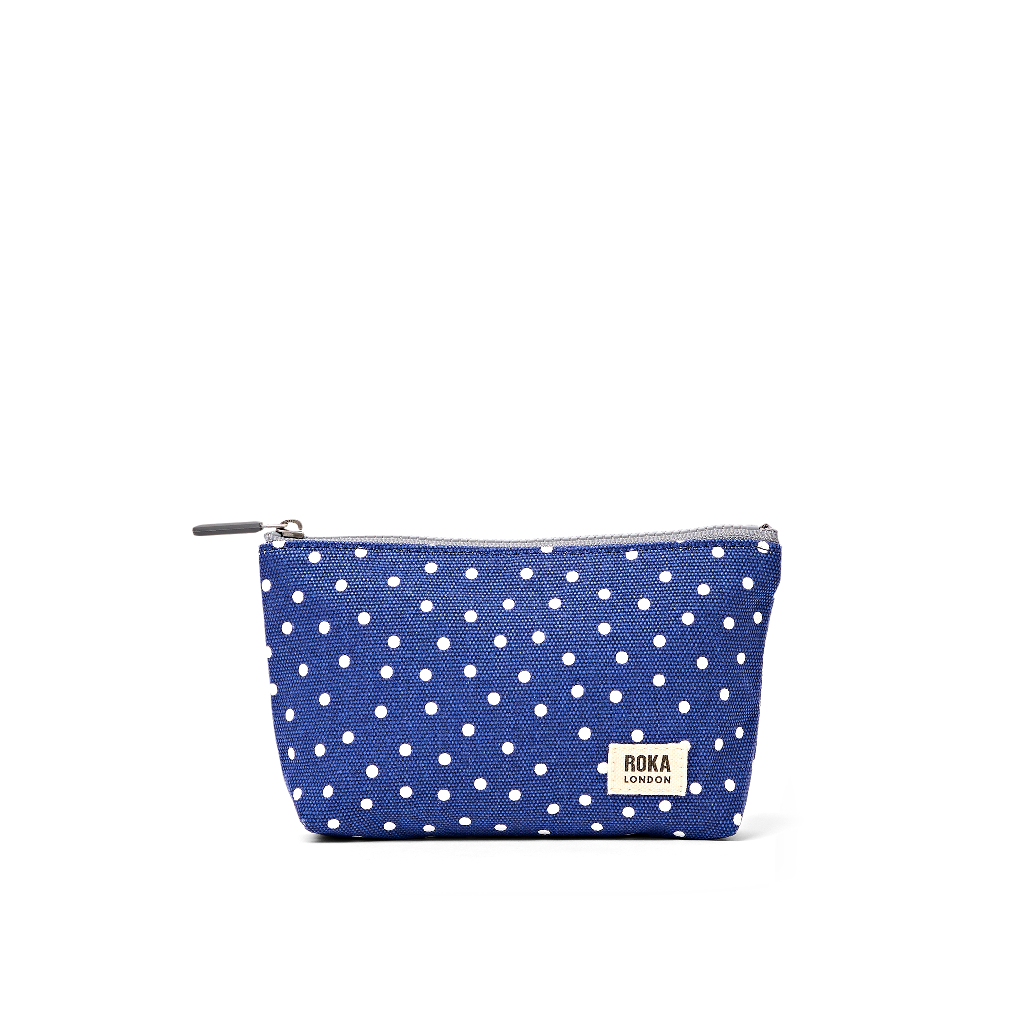 Roka London Maida Vale mappe Navy Polka 1,2 liter bomull