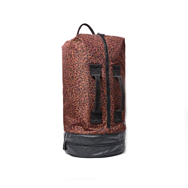 Roka London Heathrow Large duffelbag corn mini leopard