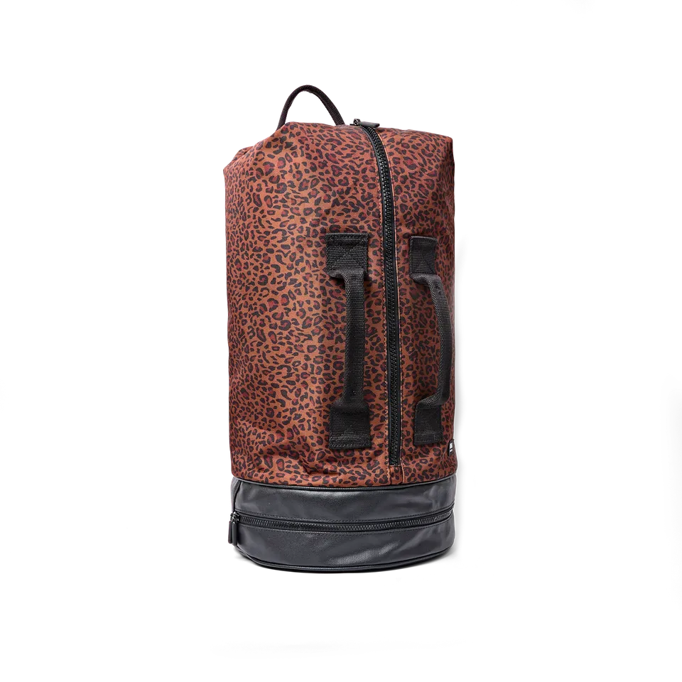 Roka London Heathrow Large duffelbag corn mini leopard