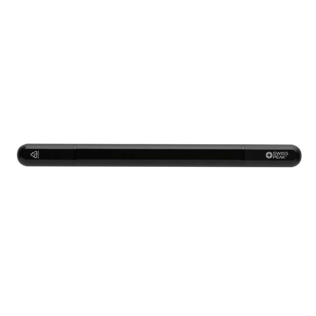 Swiss Peak Storm penn svart dobbel spiss aluminium
