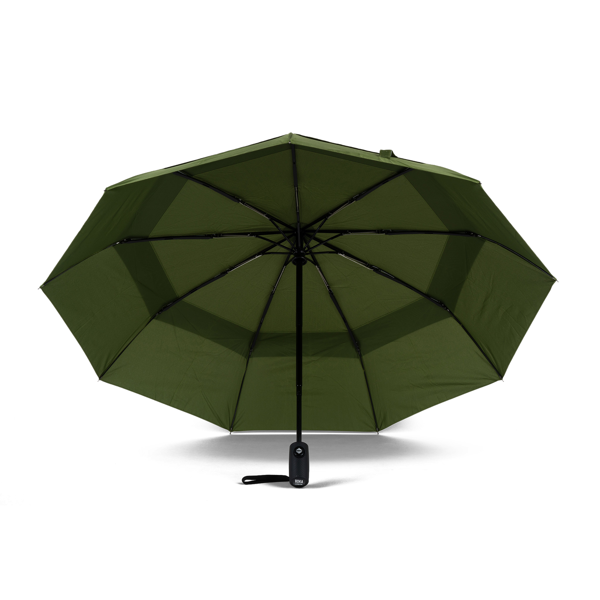 Roka London Waterloo Avocado paraply medium vindtett