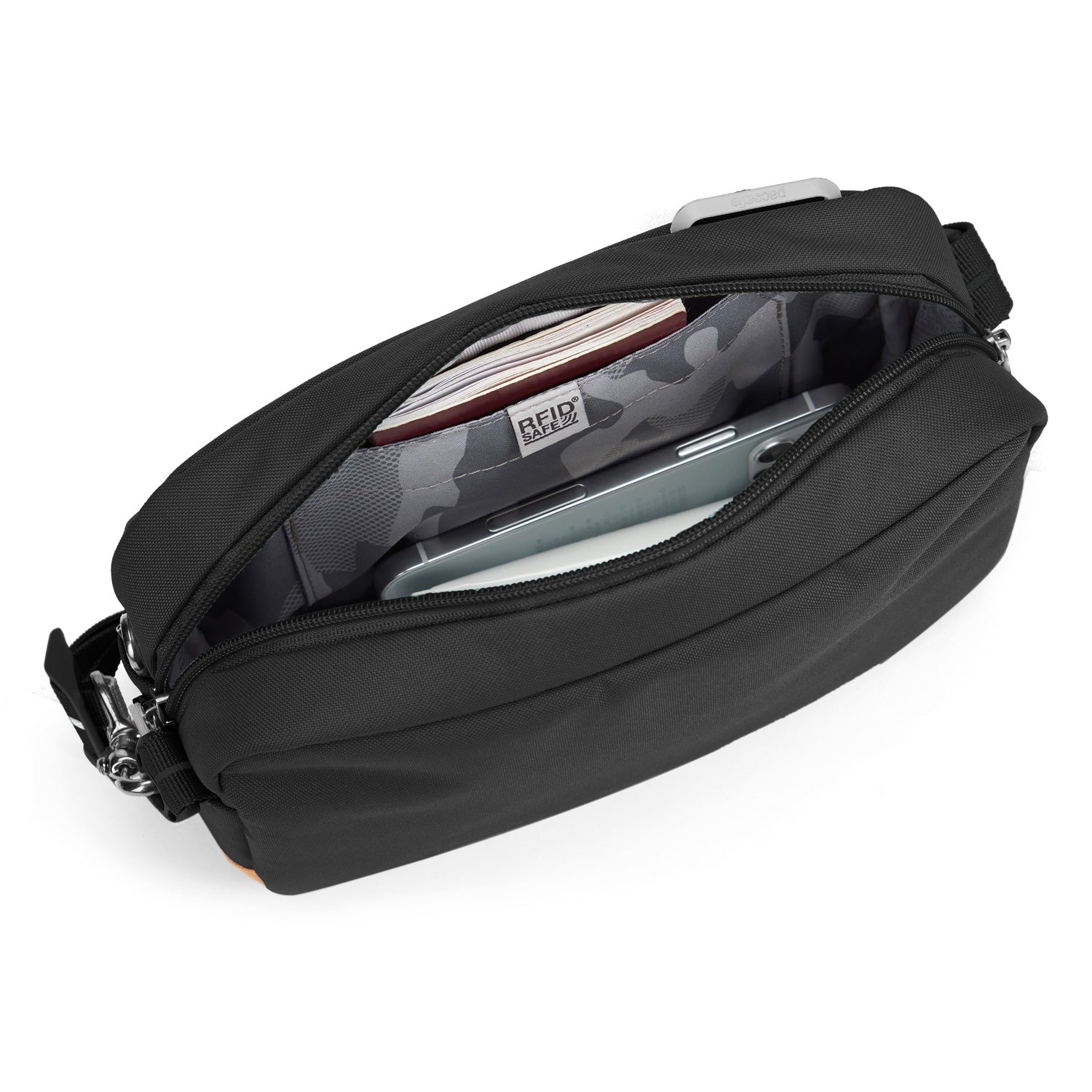 Pacsafe GO crossbody skulderveske svart RFID