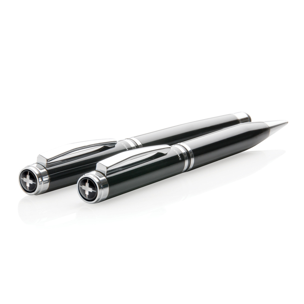 Swiss Peak Executive pennsett svart rollerball og kulepenn