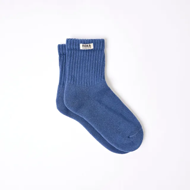 Roka London Windsor sokker coastal blue 36-42 økologisk
