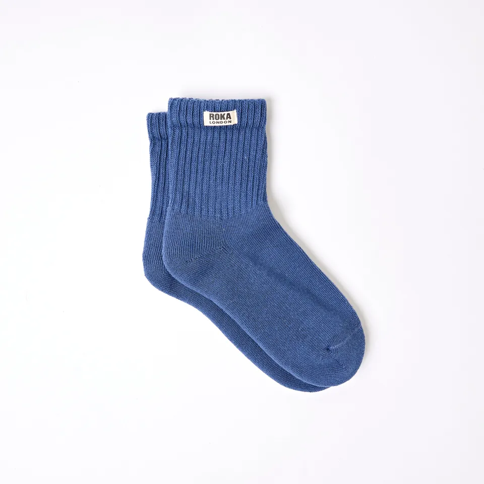 Roka London Windsor sokker coastal blue 36-42 økologisk