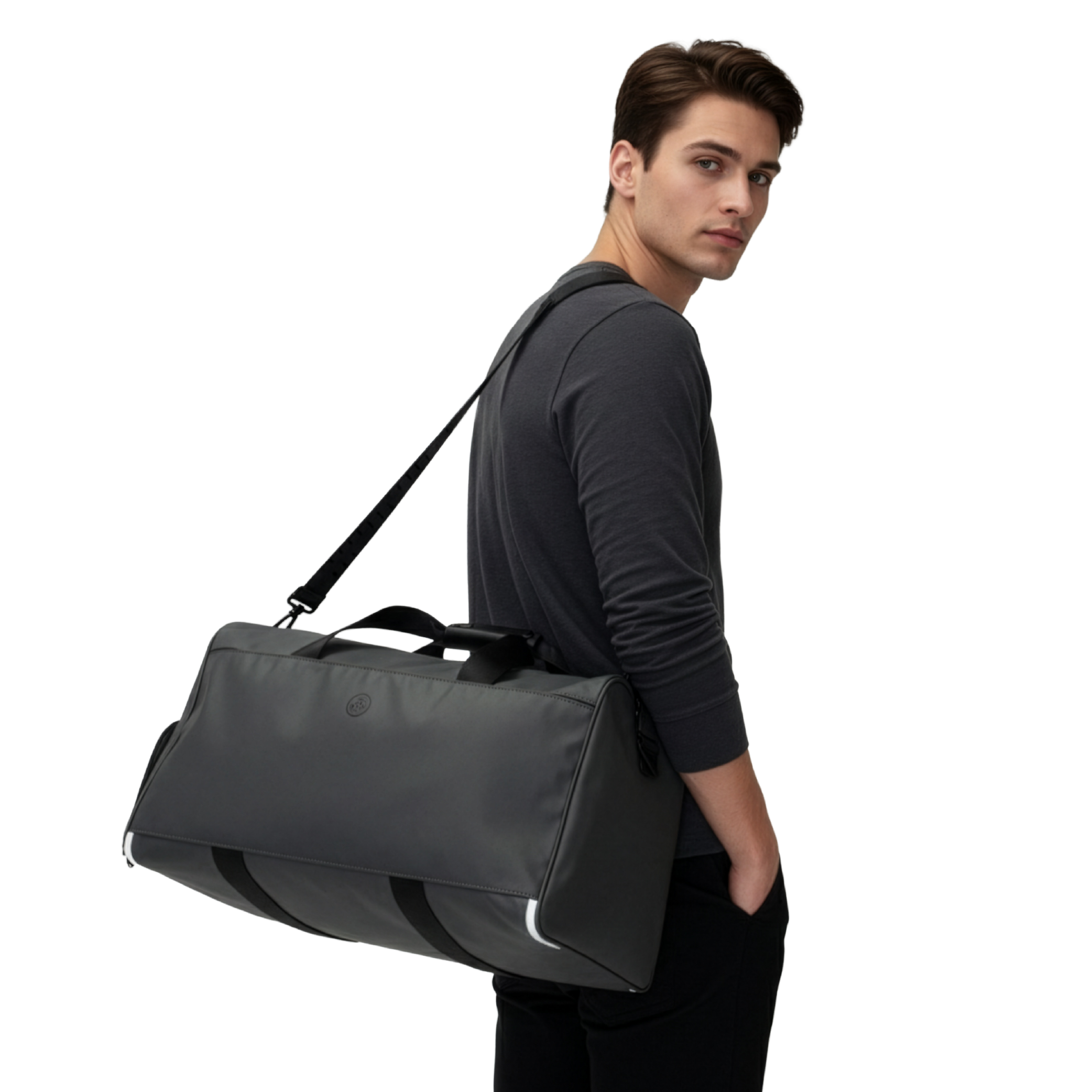 KIWEE Duffle treningsbag mineralgrå 28 L sko