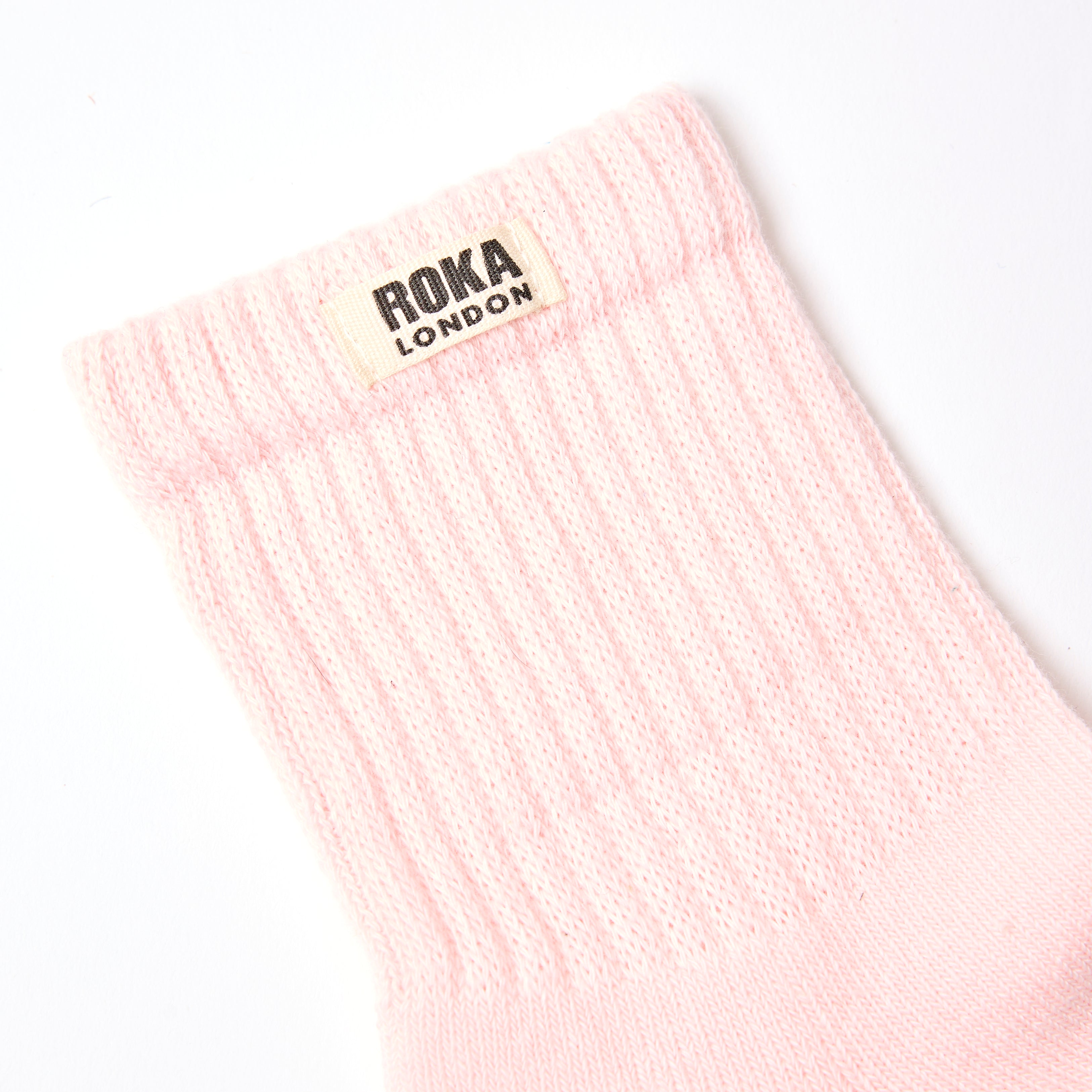 Roka London Windsor crewsokker transcendent pink stripe