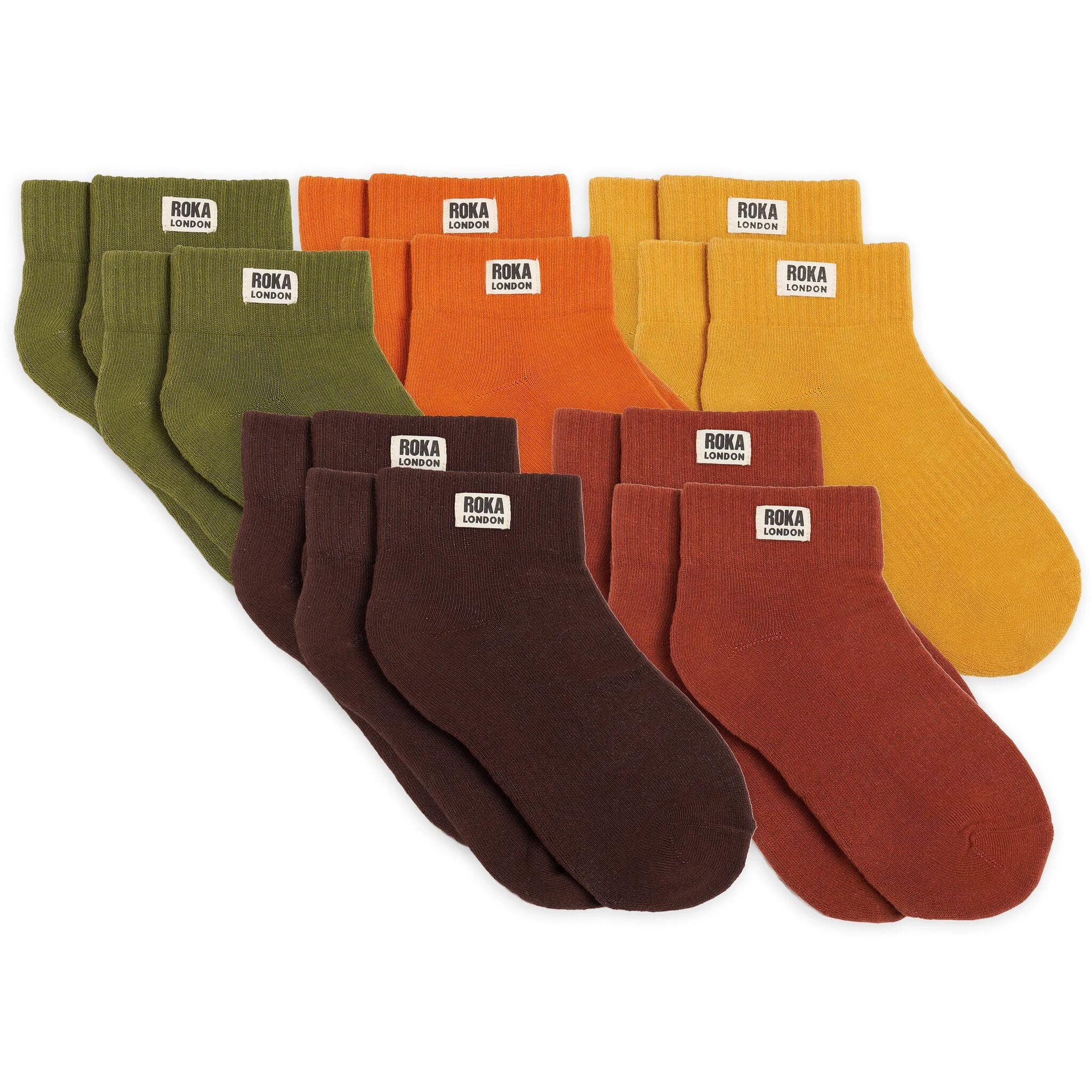 Roka London Wembley ankelsokker dame Earthy 3-pk økologisk