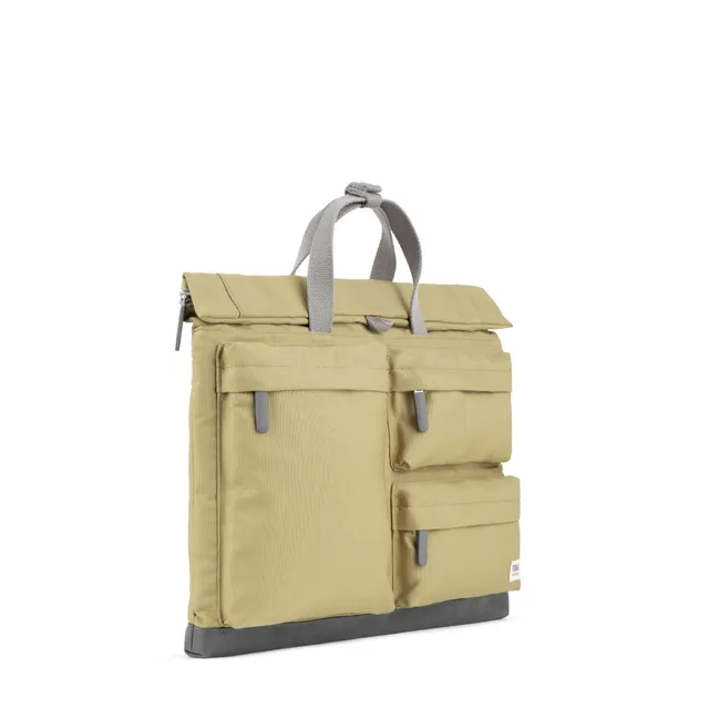 Roka London Blackfriars jobbag Large Khaki PC-veske 4,2 liter