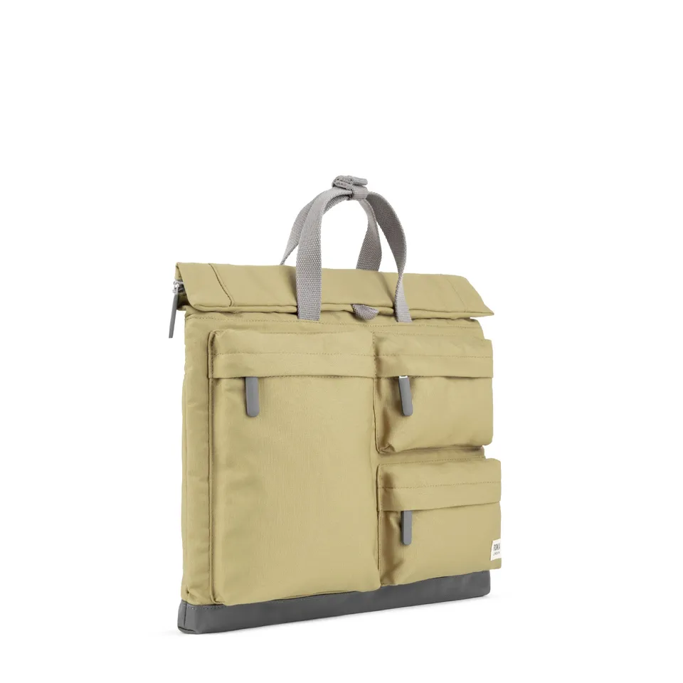 Roka London Blackfriars jobbag Large Khaki PC-veske 4,2 liter