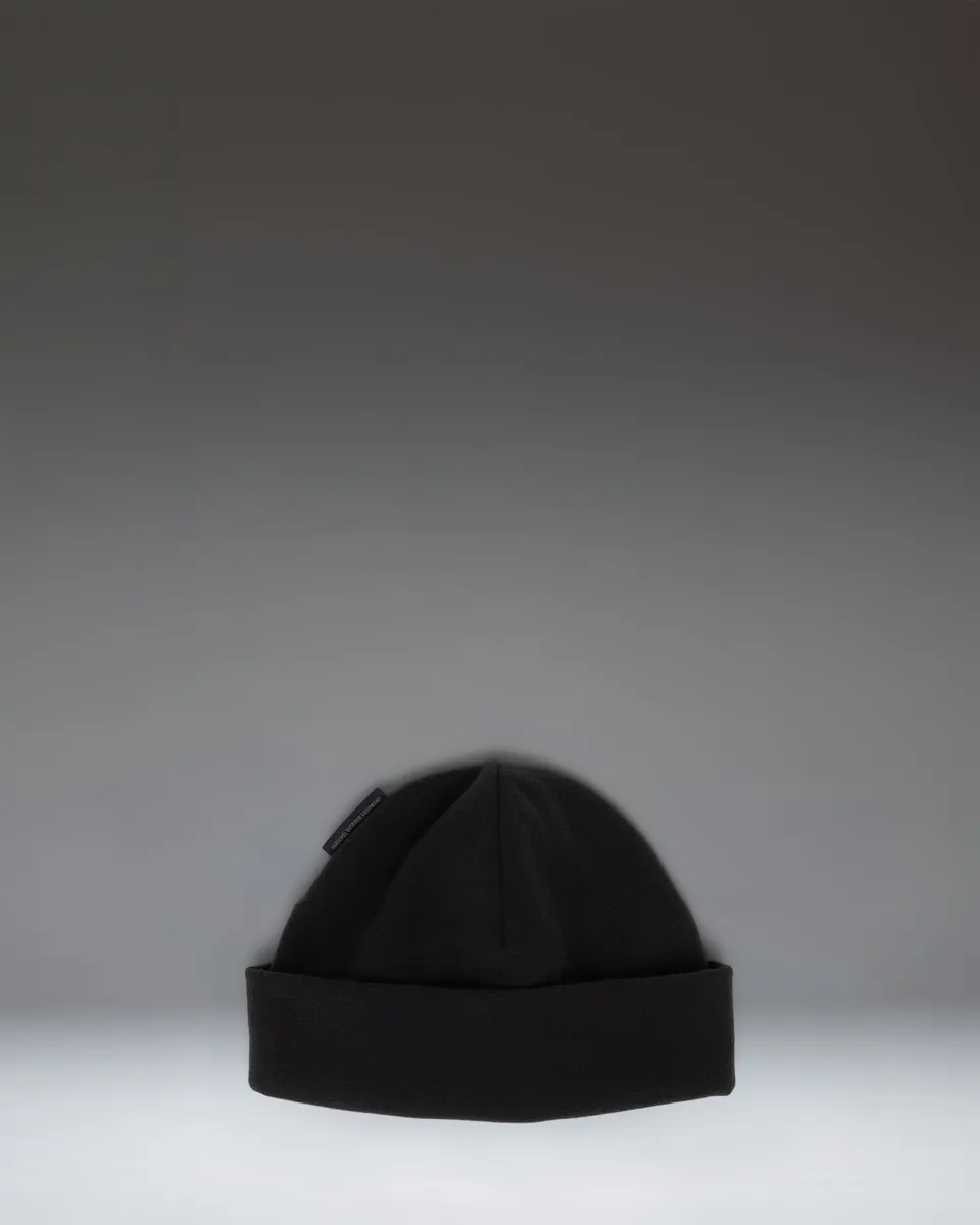 Herschel Sapporo fleece lue svart dobbelt lag