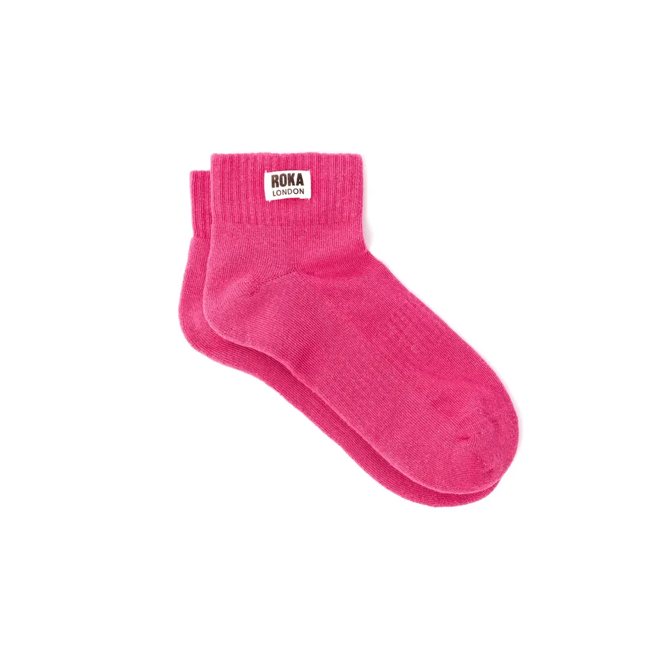 Roka London Wembley ankelsokker granita red 36-42 økologisk bomull