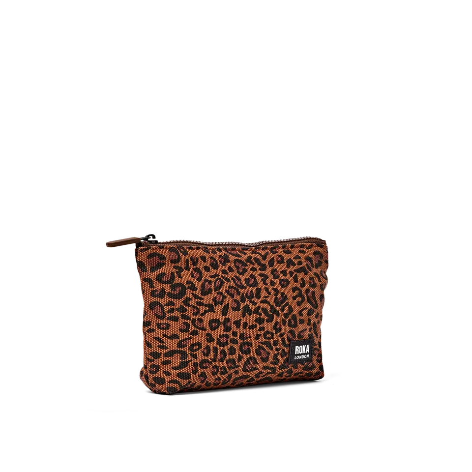 Roka London Maida Vale pouch Leopard Mini bomull 2,2L