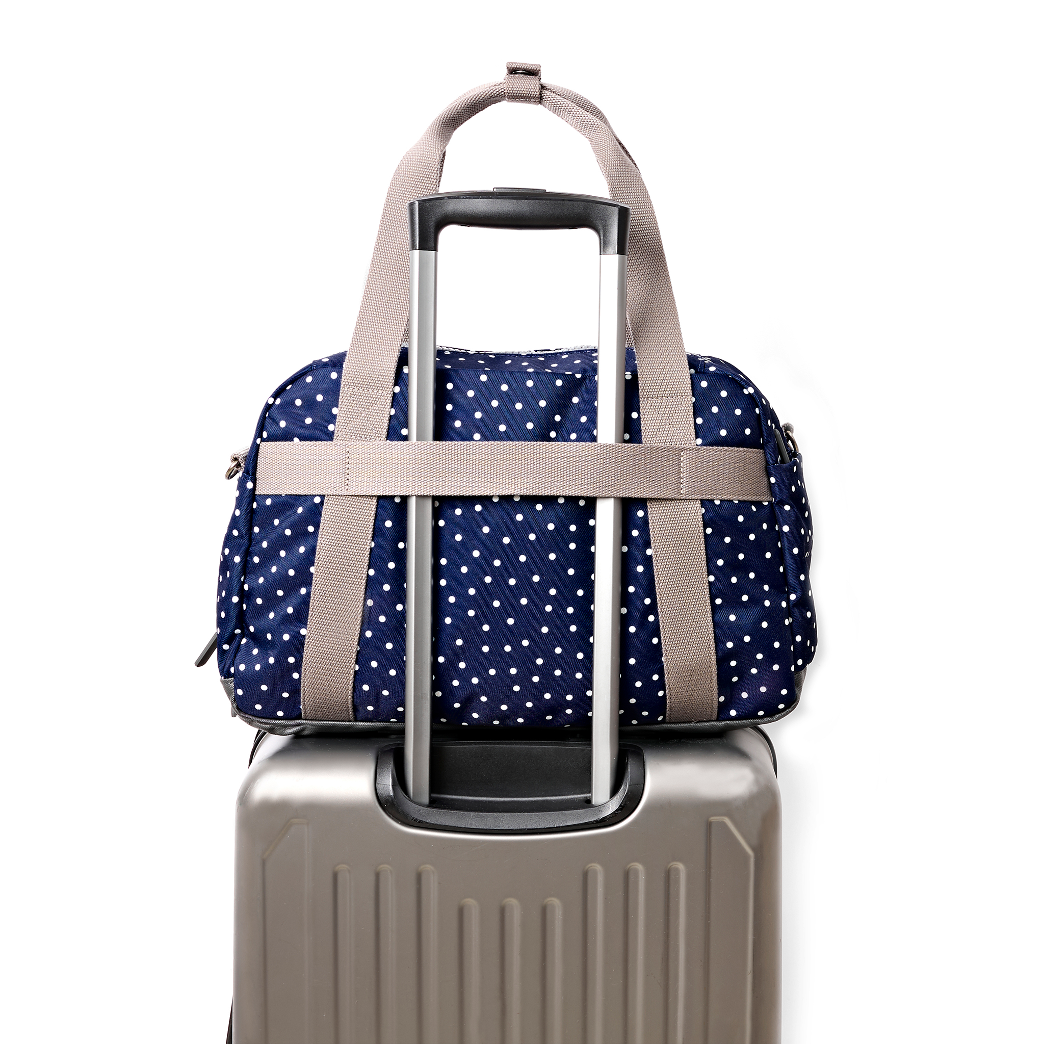 Roka London Gatwick duffelbag navy polka dot S 15"