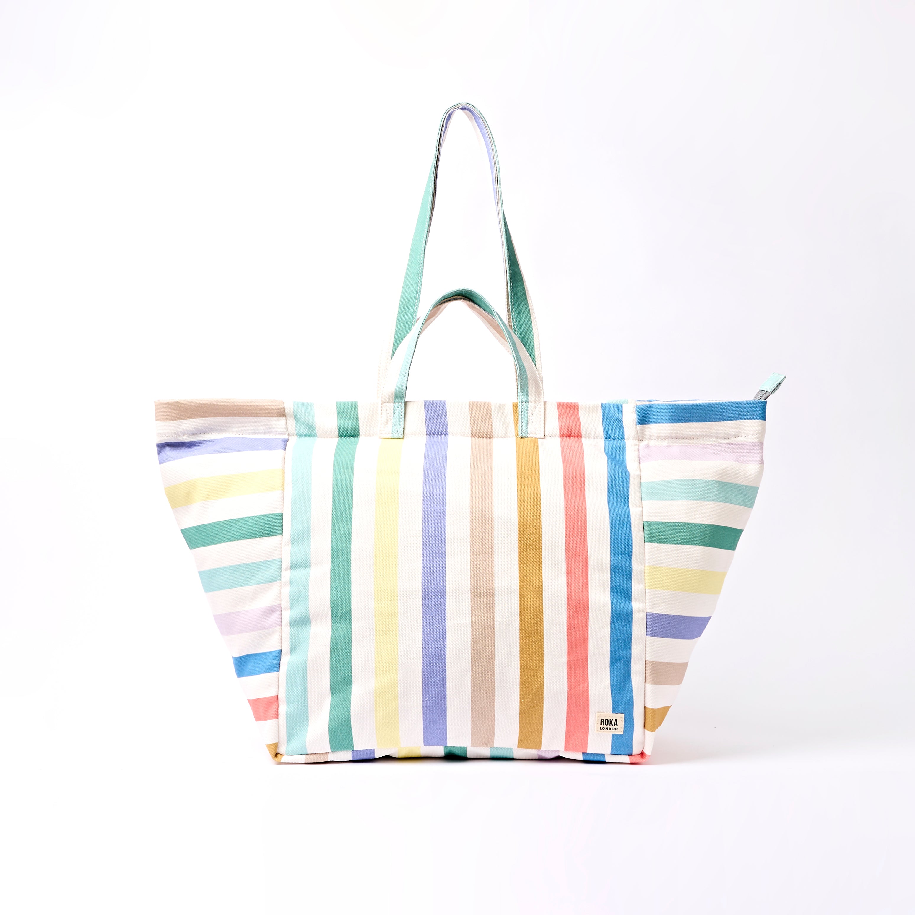 Roka London Marylebone Pastel Stripe tote Large 43,4L