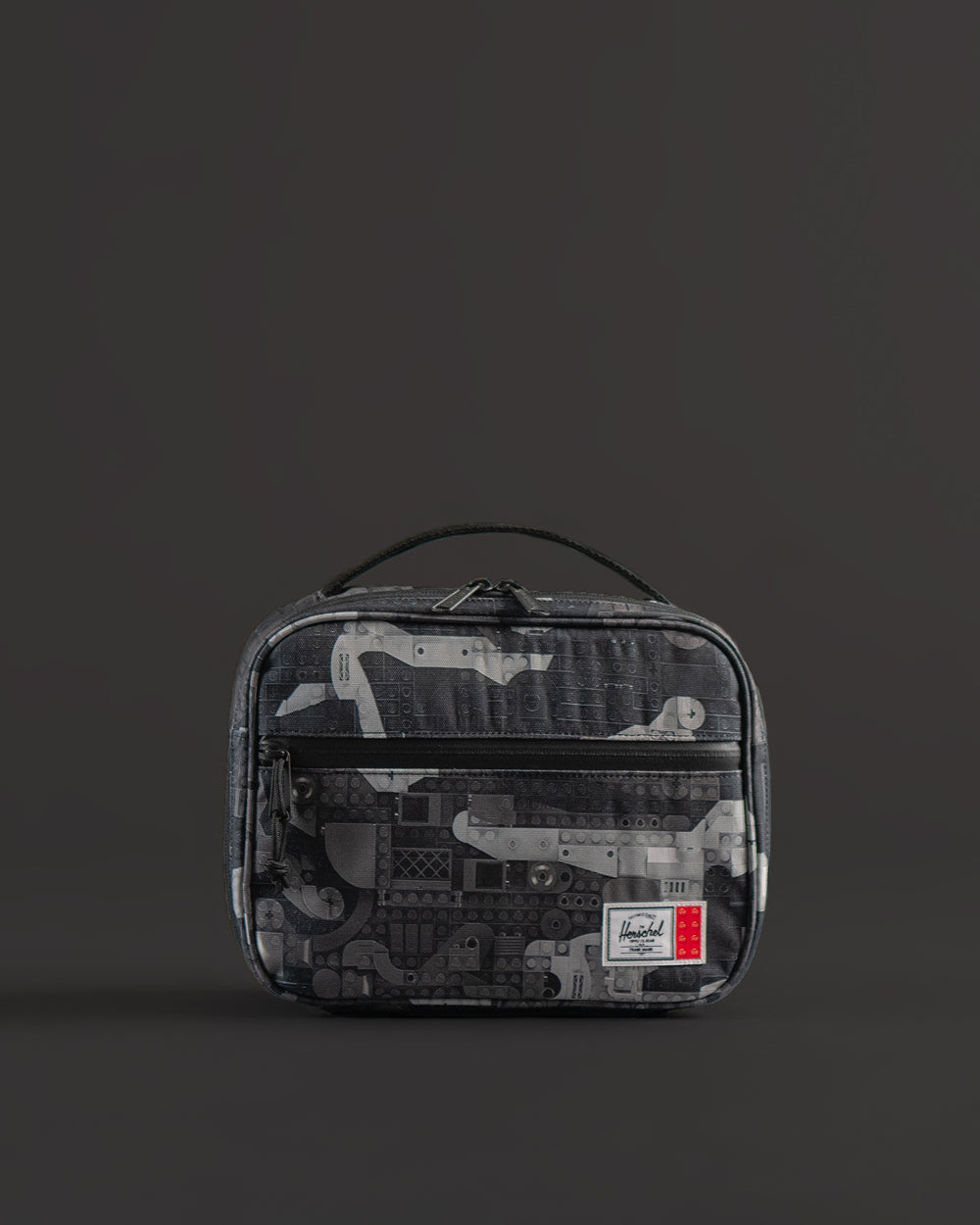 Herschel LEGO Pop Quiz matboks Abstract Bricks Black isolert