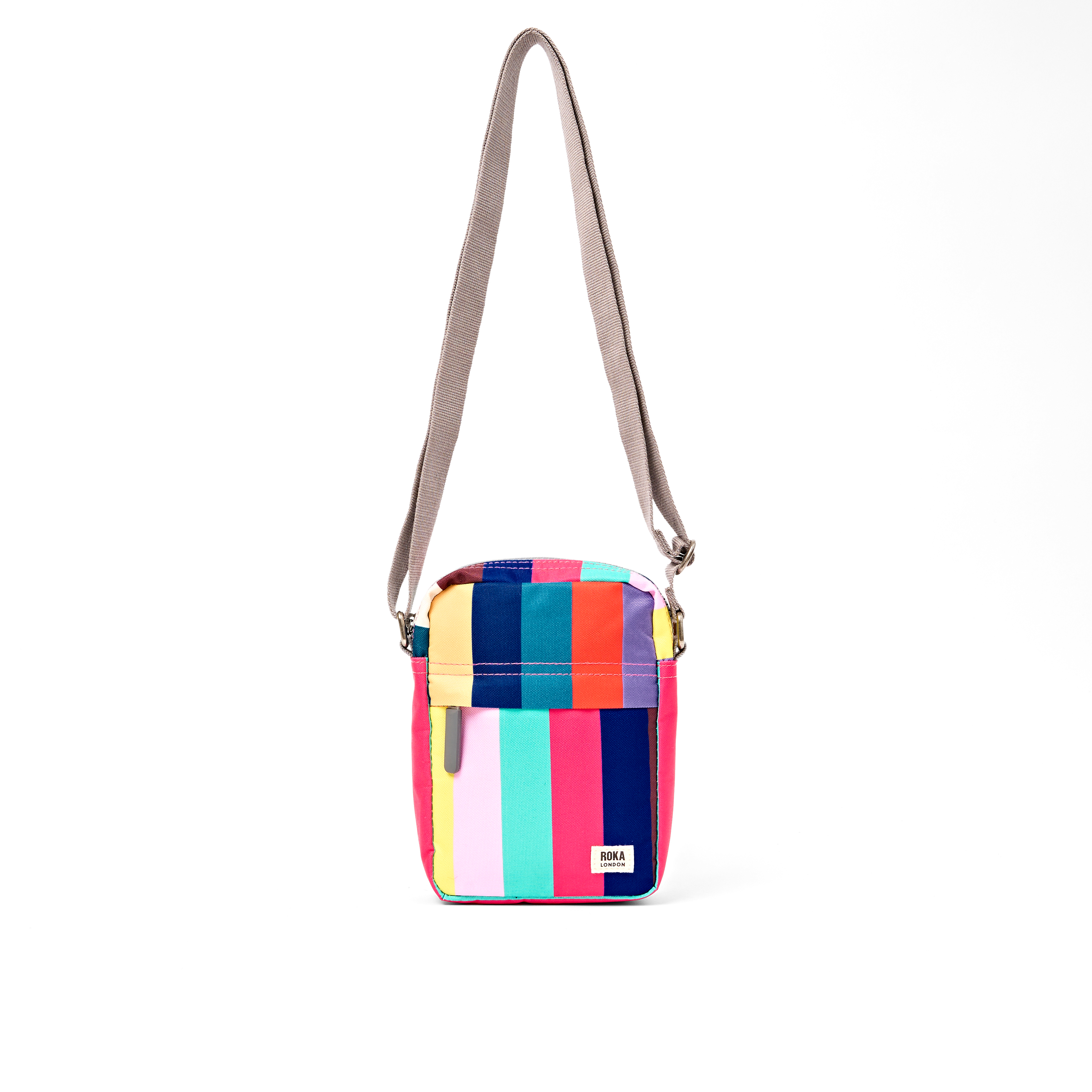 Roka London Bond Pocket crossbody wide multi stripe 1,5 L