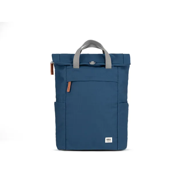 Roka London Finchley ryggsekk Deep Blue rolltopp laptop