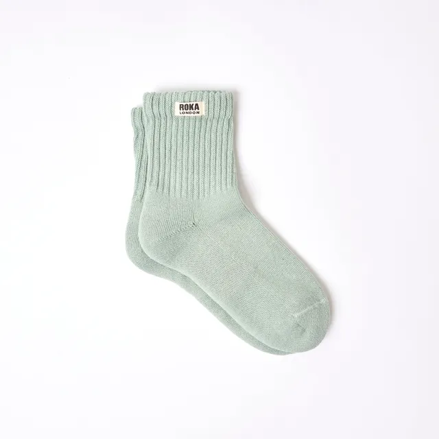 Roka London Windsor sokker Mist 36-42 stripete bomull