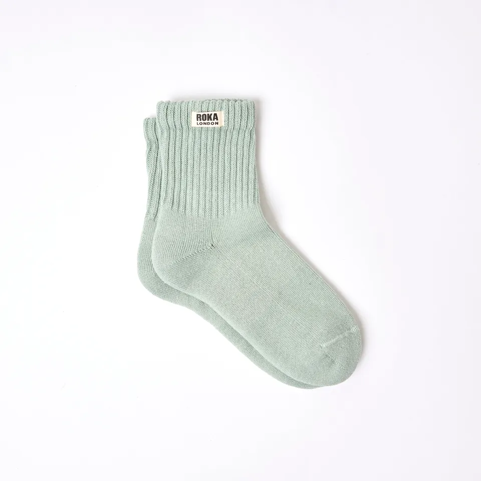 Roka London Windsor sokker Mist 36-42 stripete bomull
