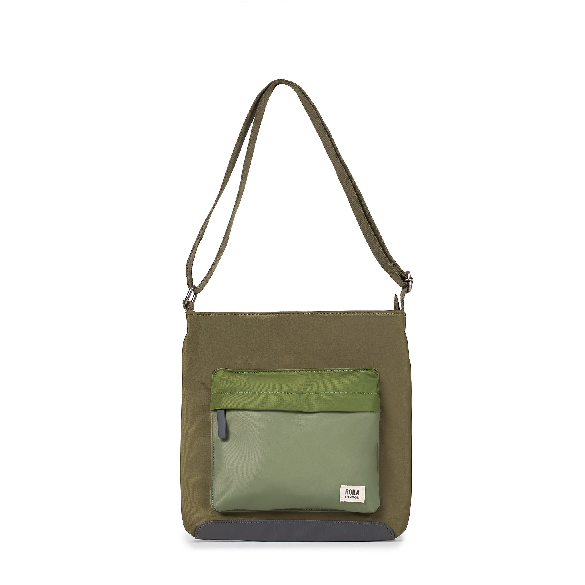 Roka London Kennington Crossbody skulderveske medium military tonal