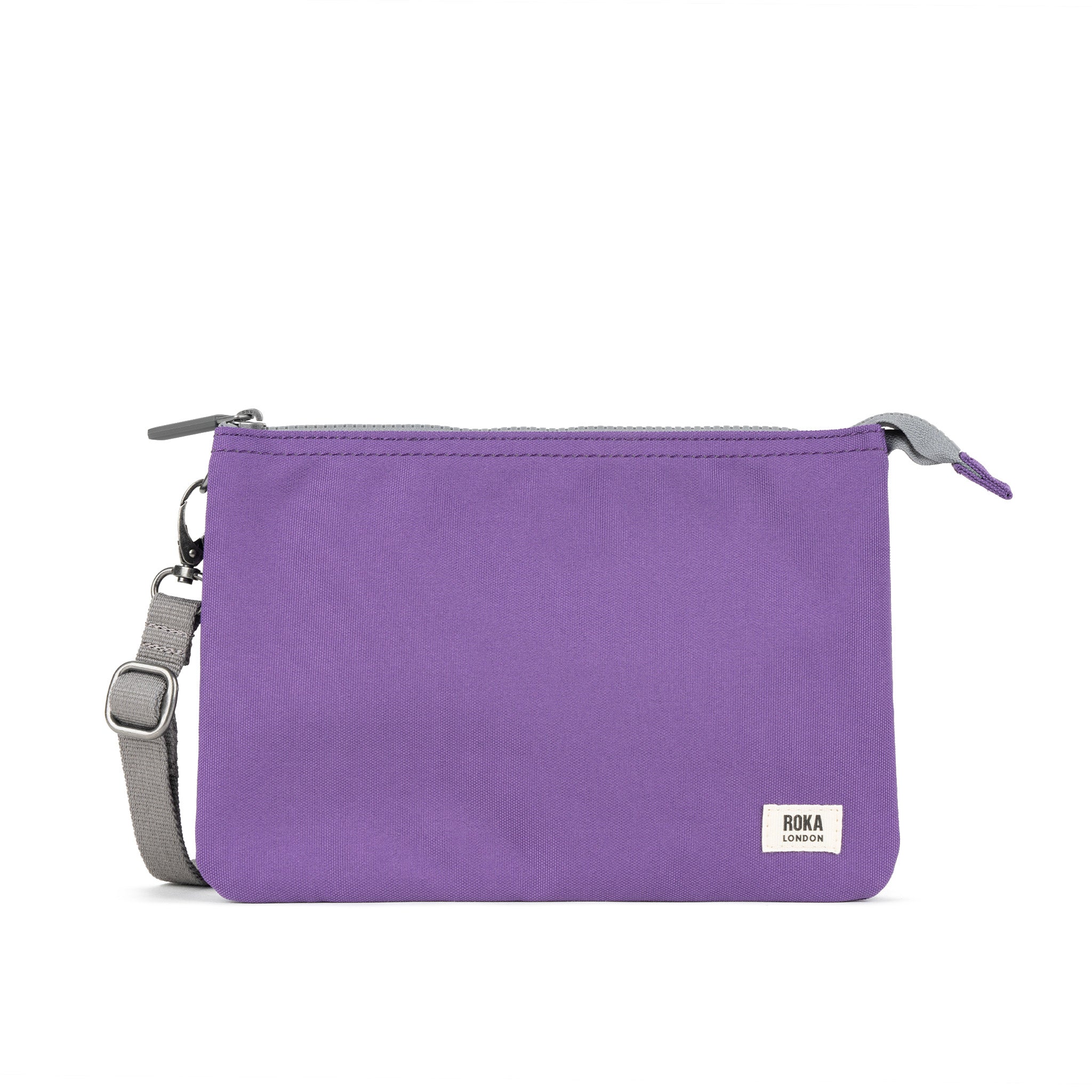 Roka London Carnaby XL crossbody-veske lilla vanntett