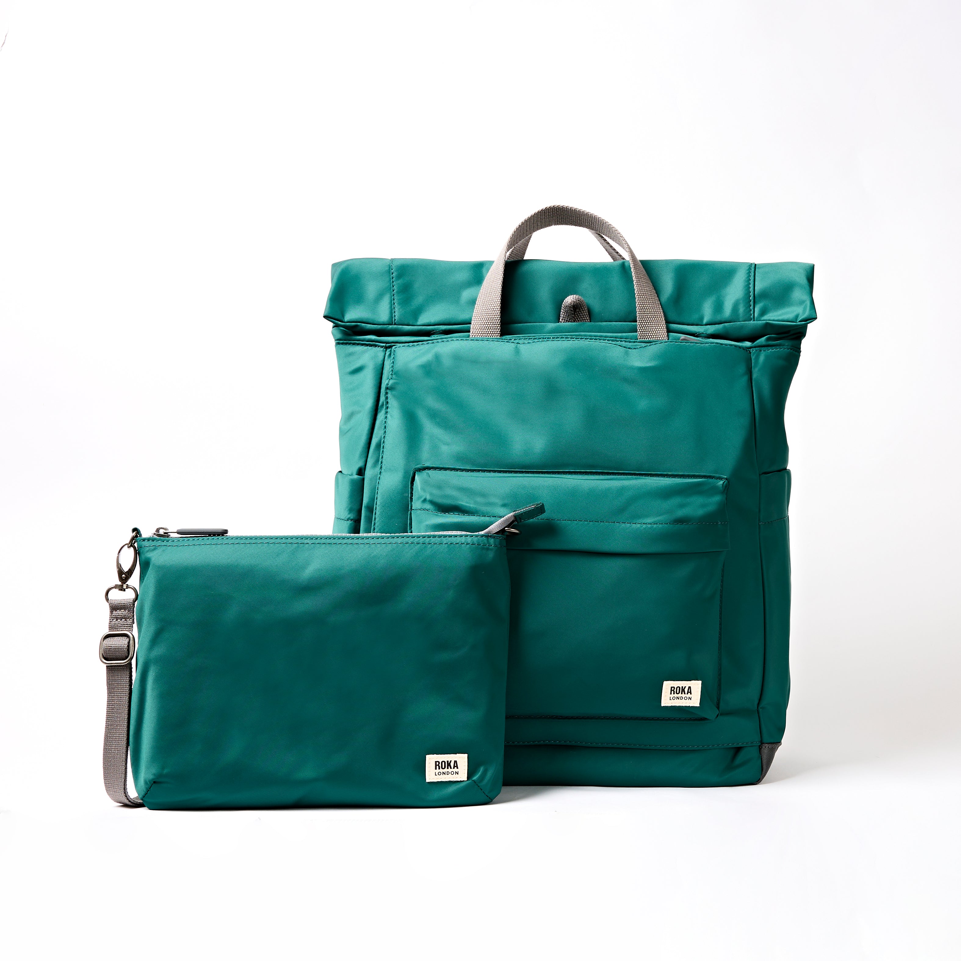 Roka London Primrose Large stellebag teal 4-i-1 sett