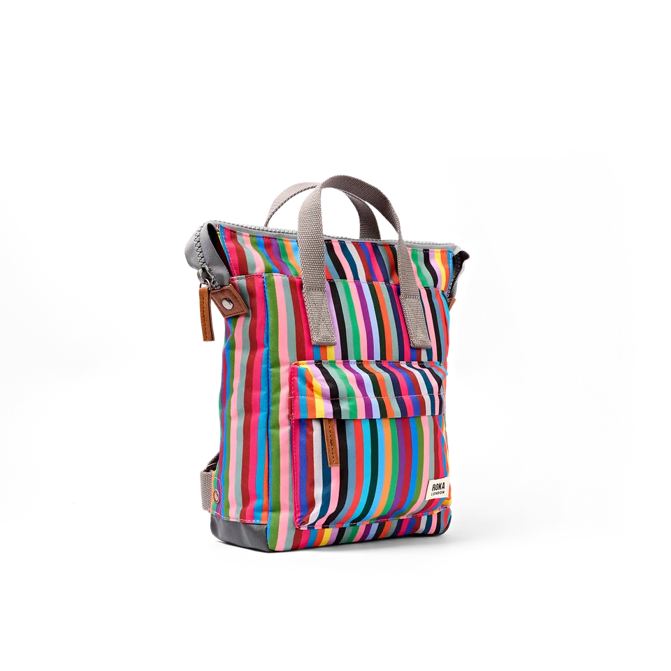 Roka London Bantry Small ryggsekk multi stripe 7,4 liter