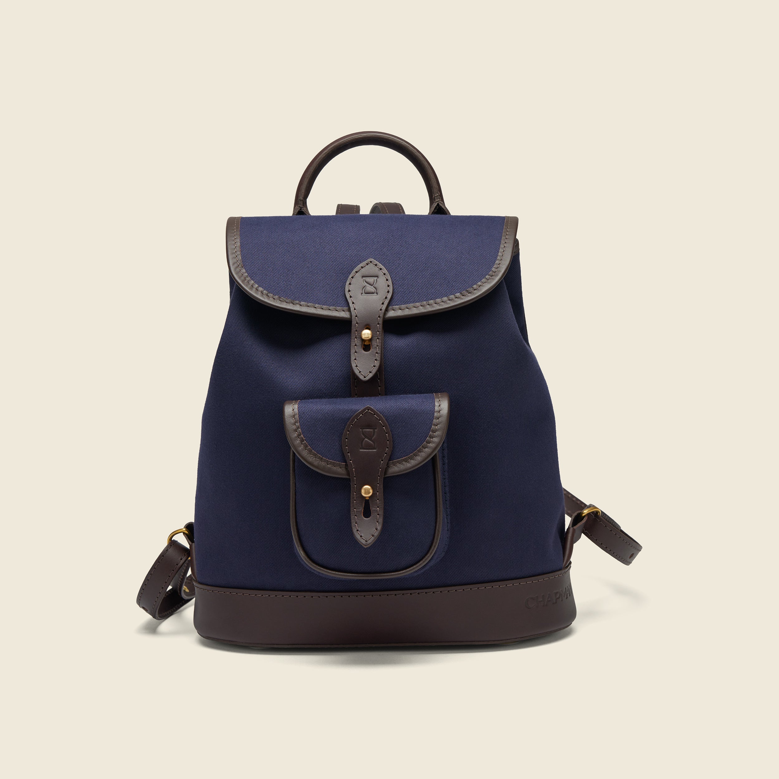 Chapman Canvas ryggsekk liten dame marine skinnkant