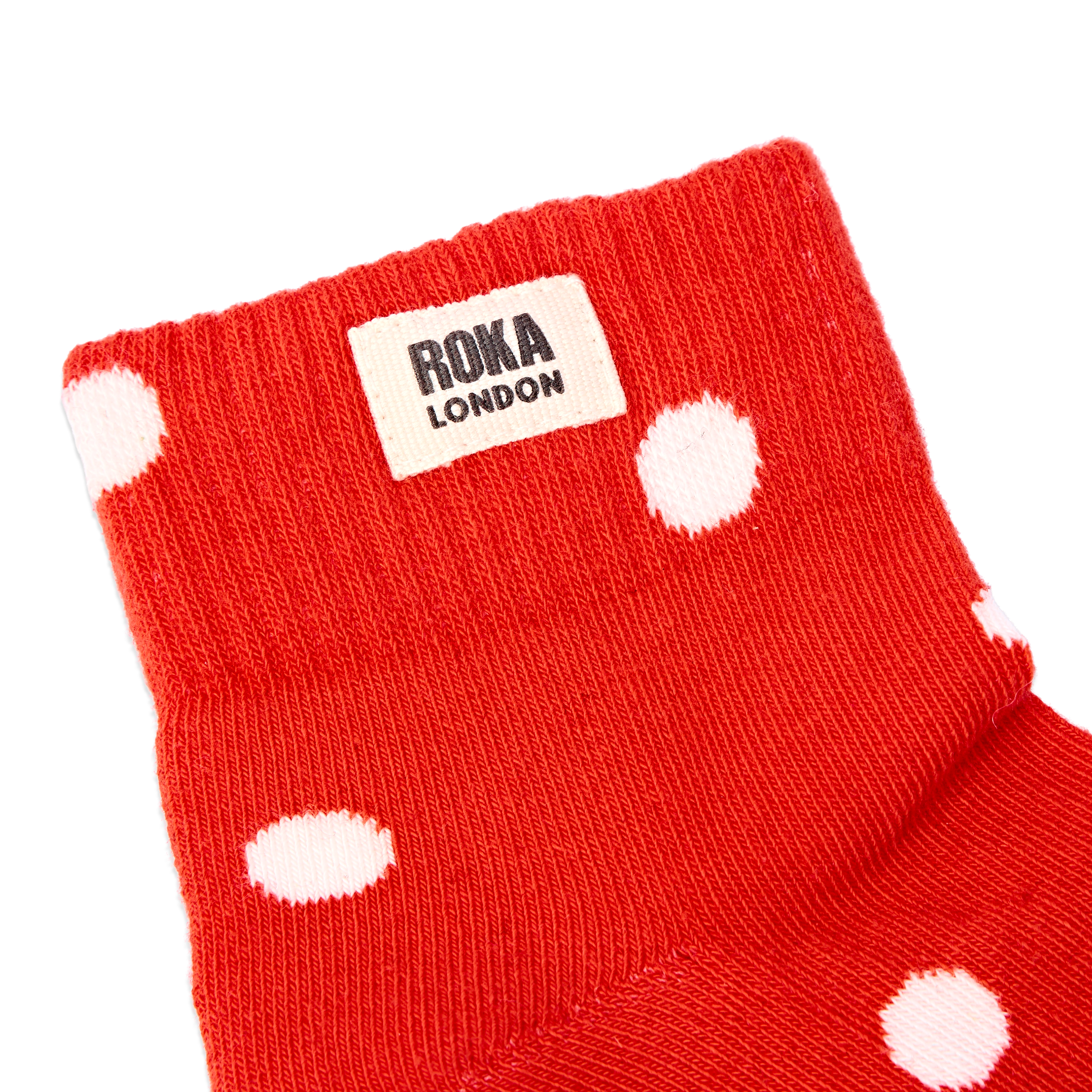 Roka London Wembley ankelsokker dame Spicy Orange Dot bomull