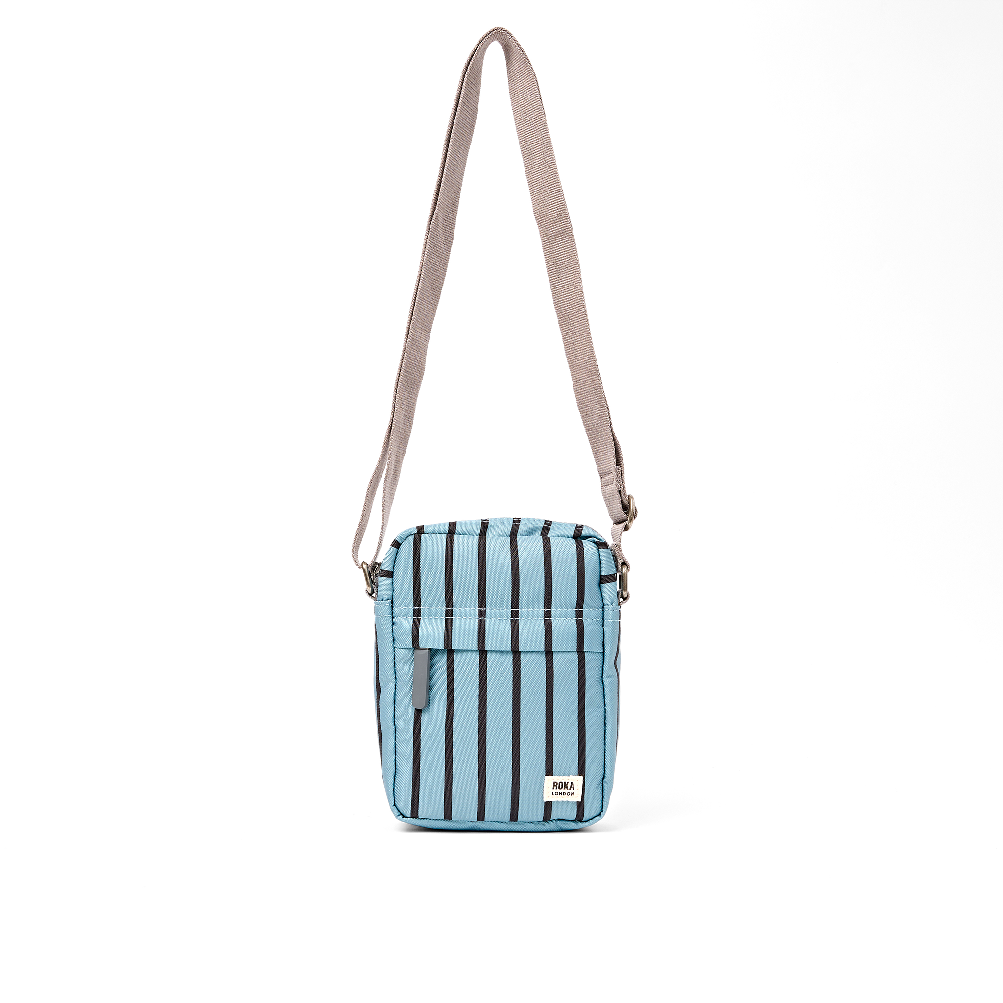 Roka London Bond skulderveske small blå stripe vanntett