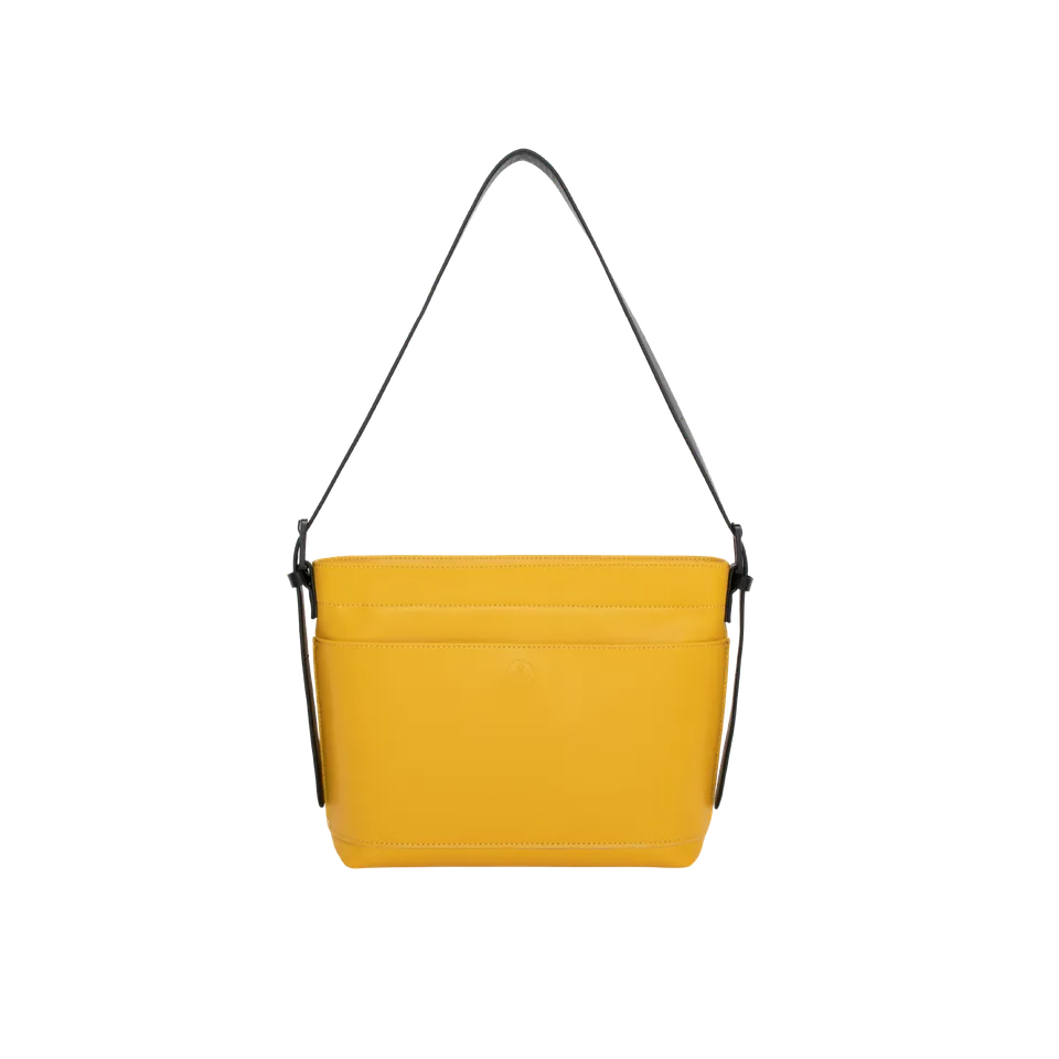 KIWEE Mini Tote skulderveske 3 L gul skinn