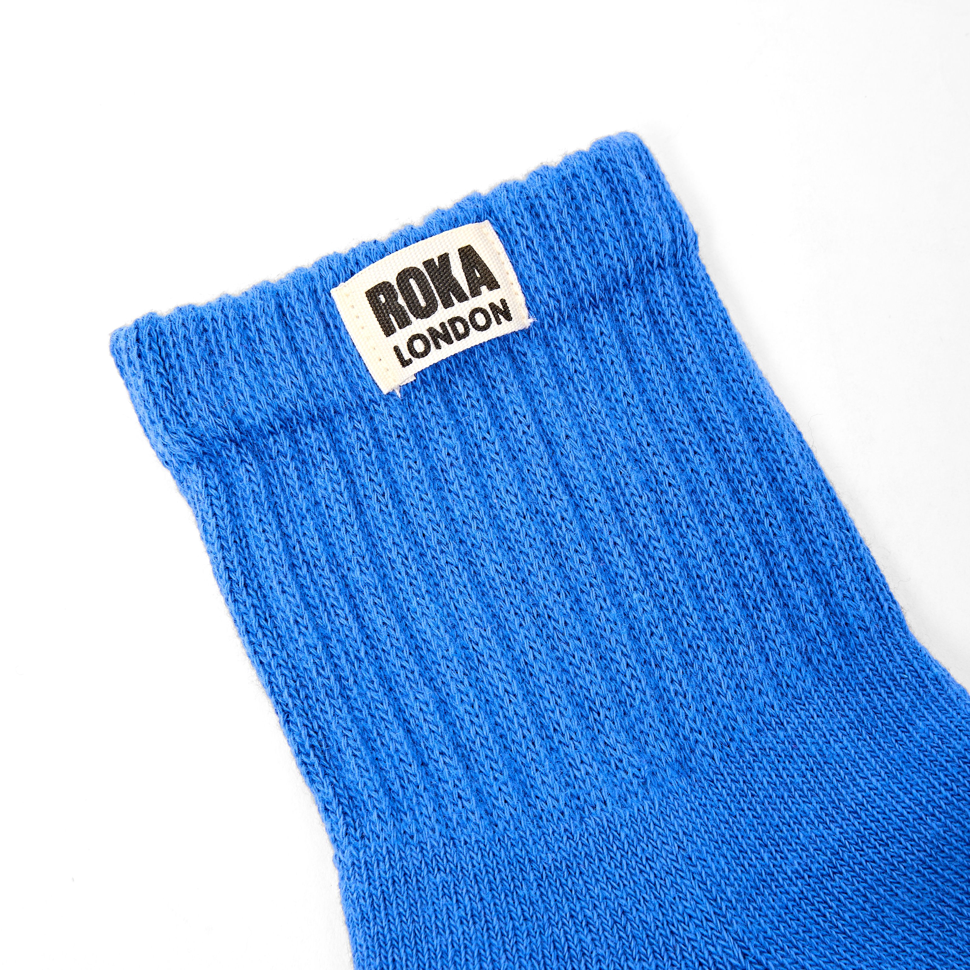 Roka London Windsor crew sokker dame malibu blå stripete