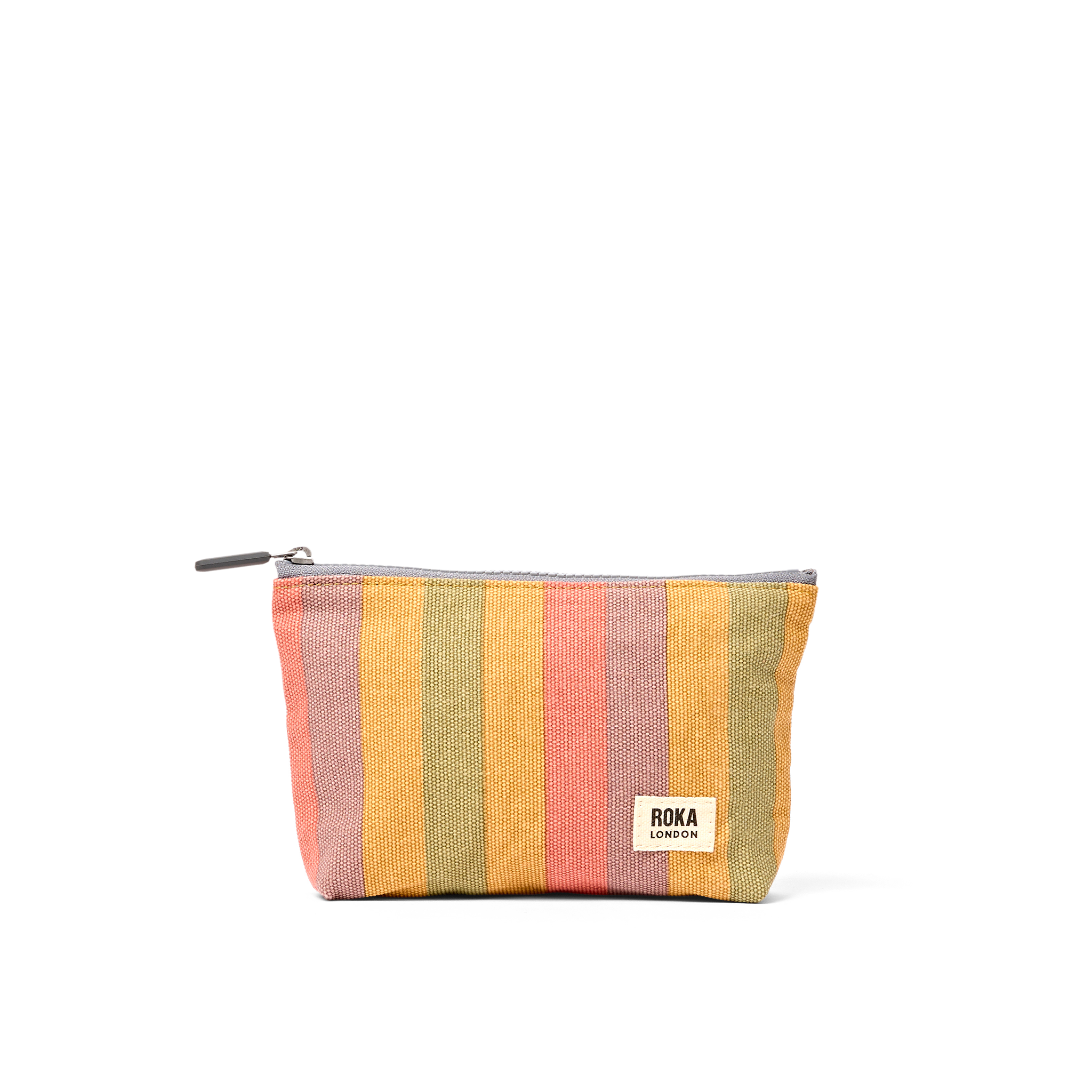 Roka London Maida Vale Faded Multi Stripe sminkepung small 1,2 liter